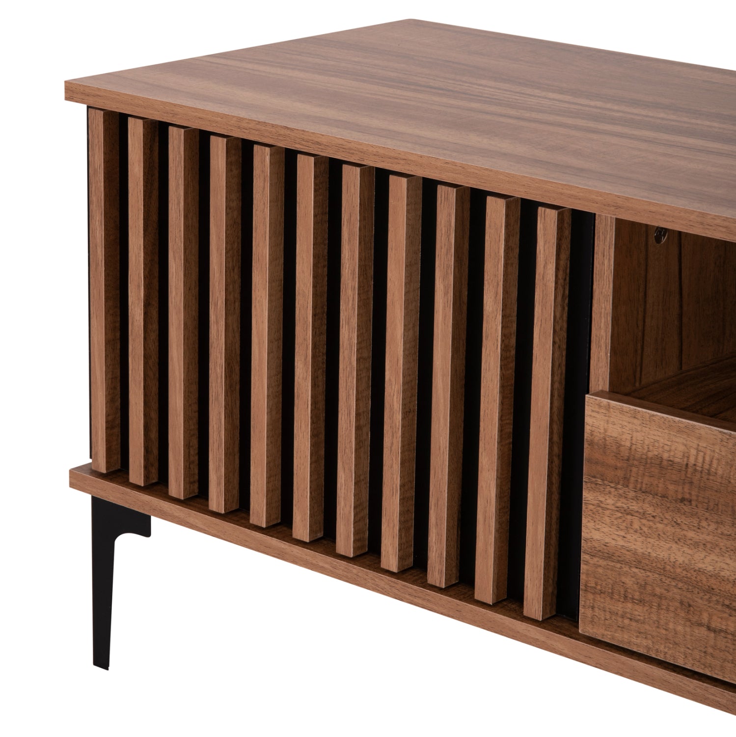 Тв шкаф HARRY цвят натурален-черен 200x40x47,5