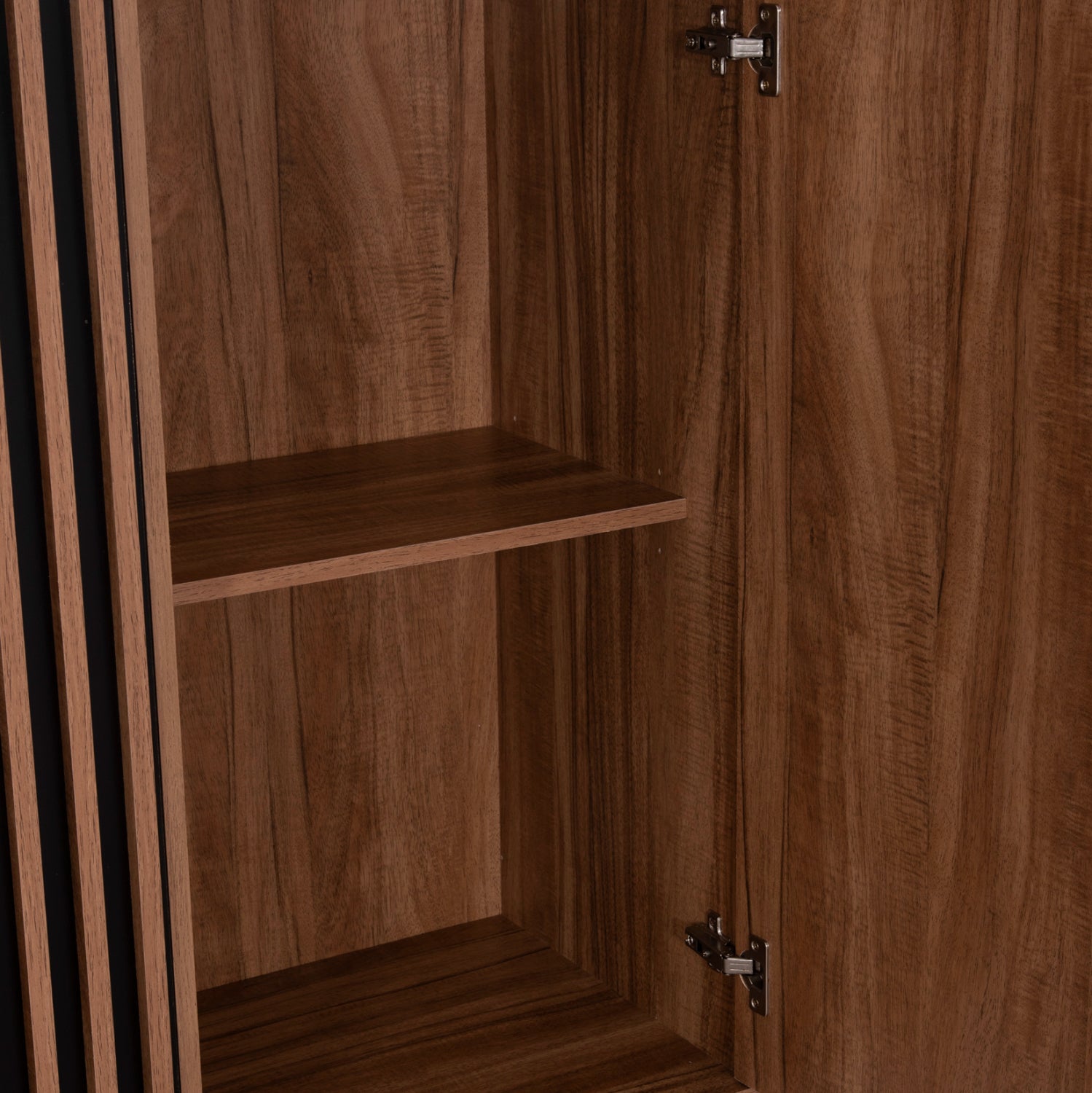 Витрина HARRY цвят натурален-черен 90x40x185