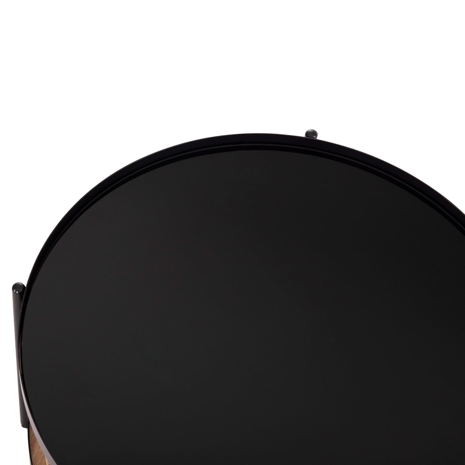 Холна маса Сити цвят черен-естествен Φ80x45Hсм