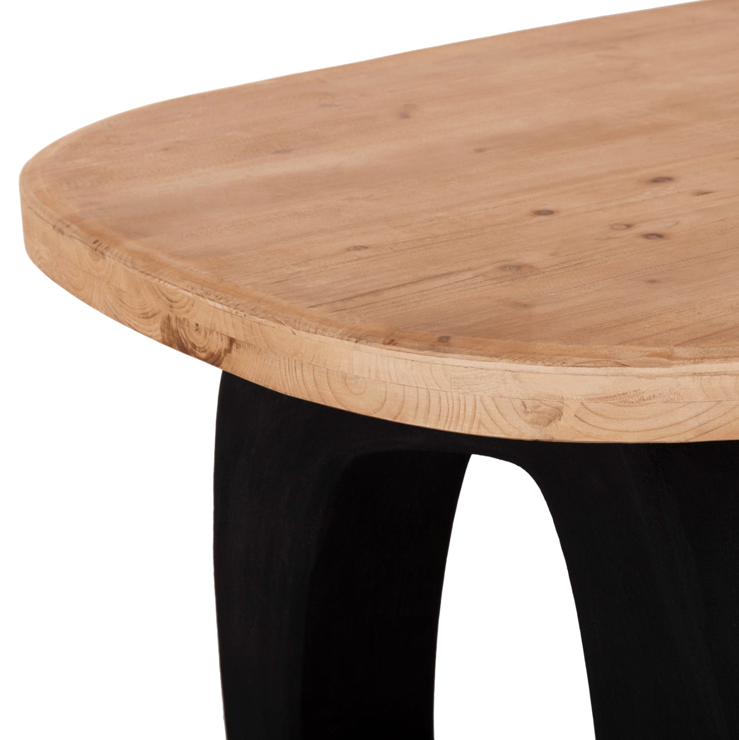 Маса Санторини 180x91x76 -цвят черен-натурал