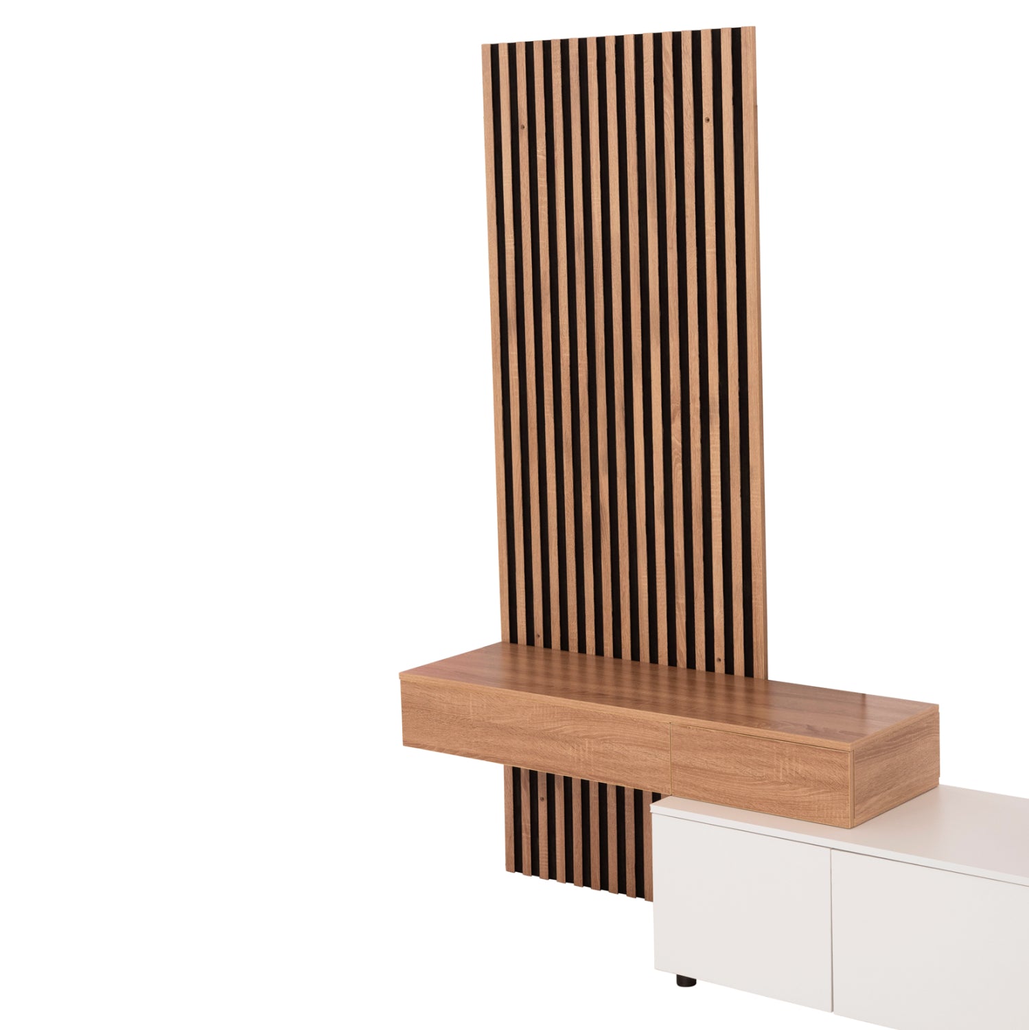 Тв шкаф DORT меламин в sonama-бяло 249.5x42.2x199.5cm