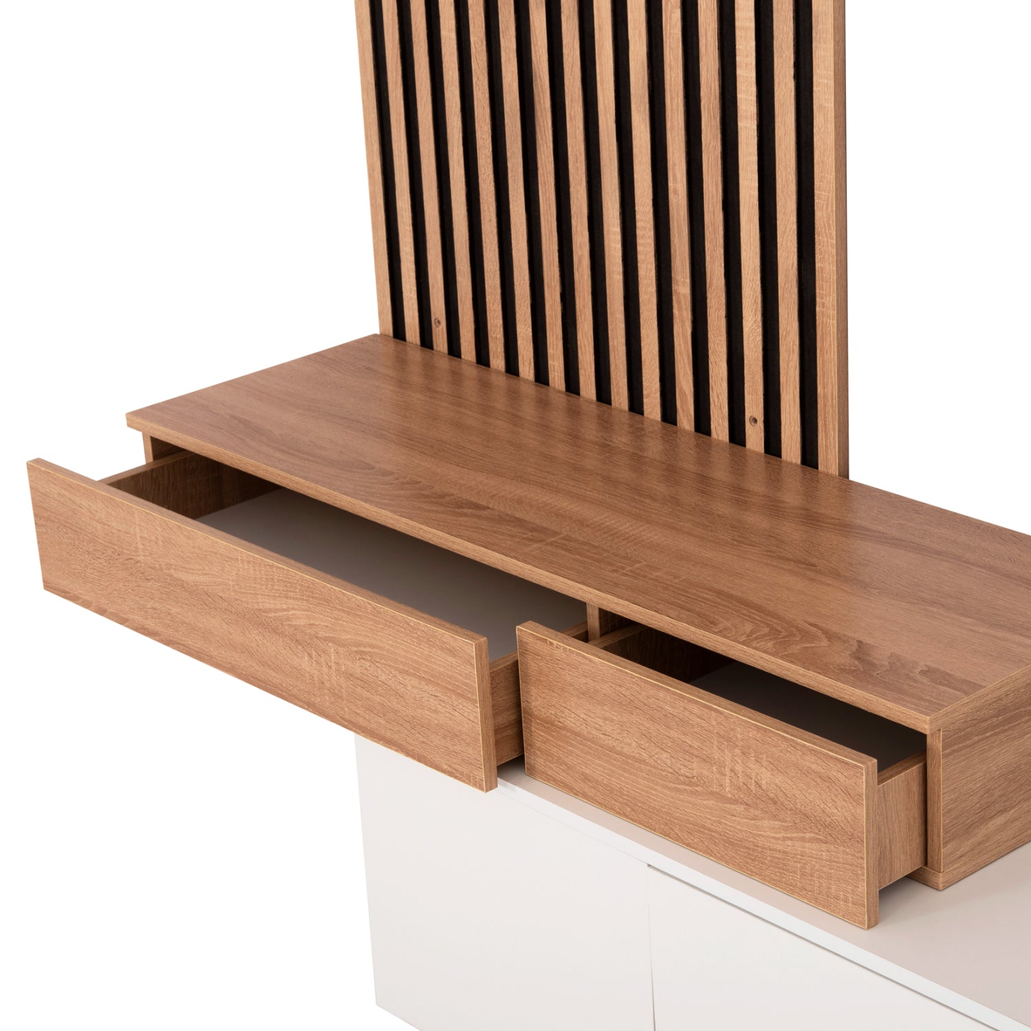 Тв шкаф DORT меламин в sonama-бяло 249.5x42.2x199.5cm