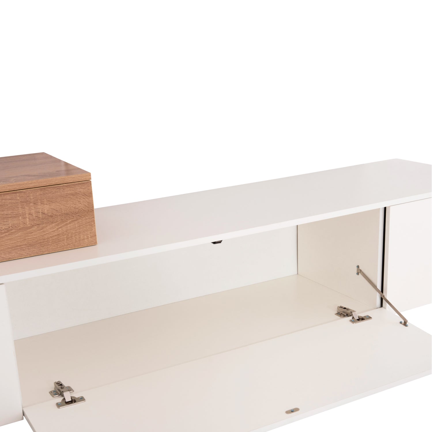 Тв шкаф DORT меламин в sonama-бяло 249.5x42.2x199.5cm