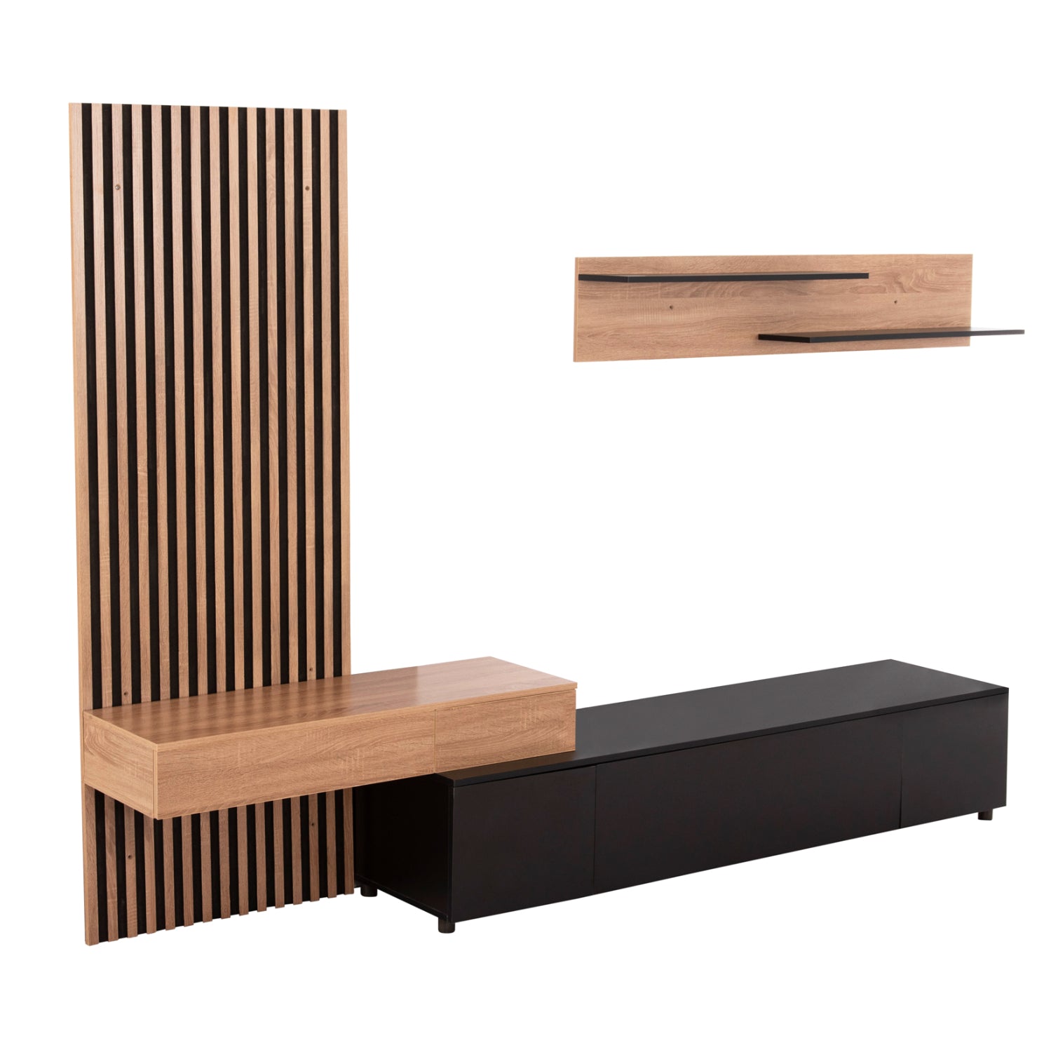 Телевизор DORT с меламин в цвят сонама-черно 249.5x42.2x199.5см