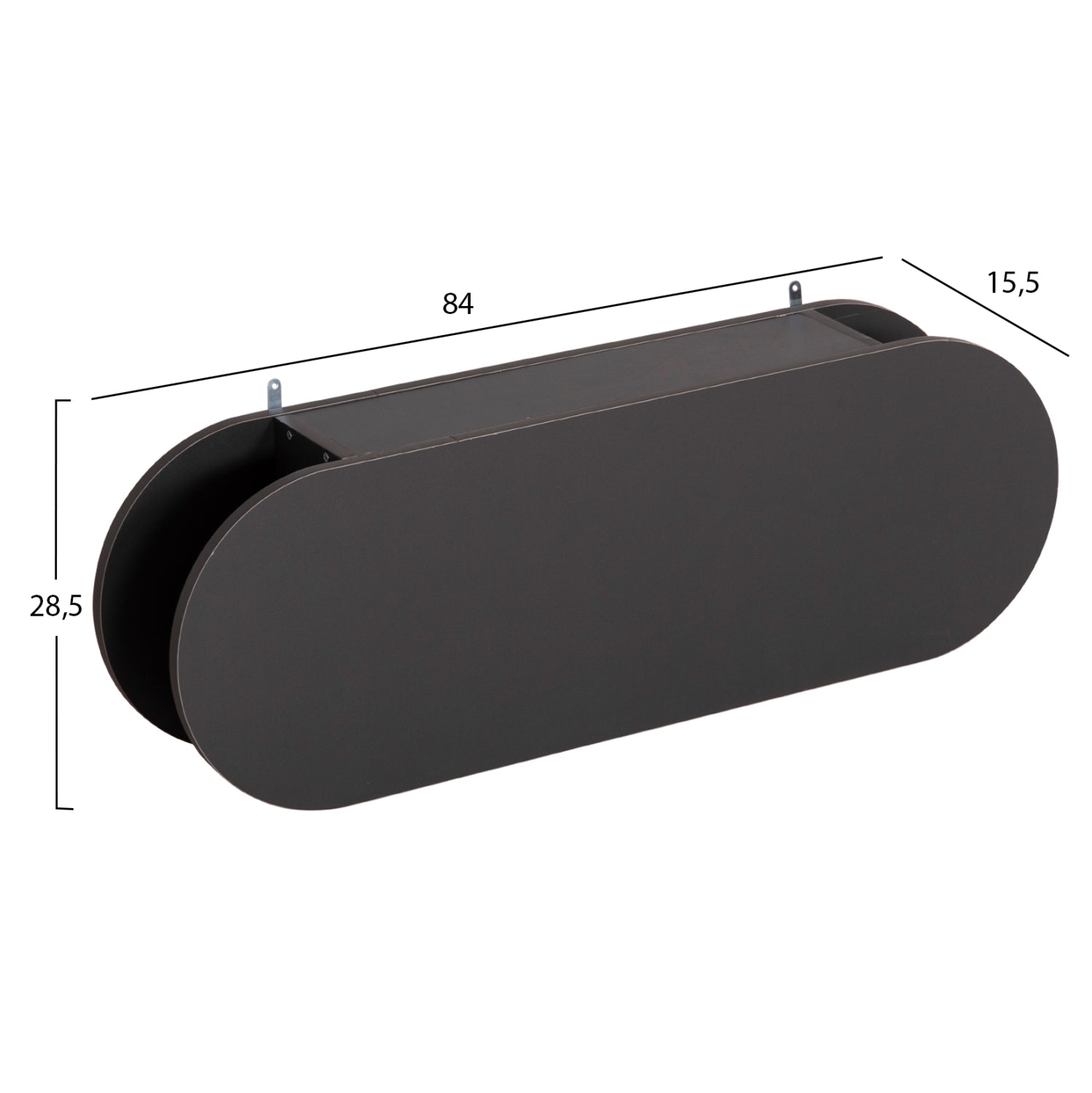 Стенна закачалка STOR сив цвят 84x15.5x28.5