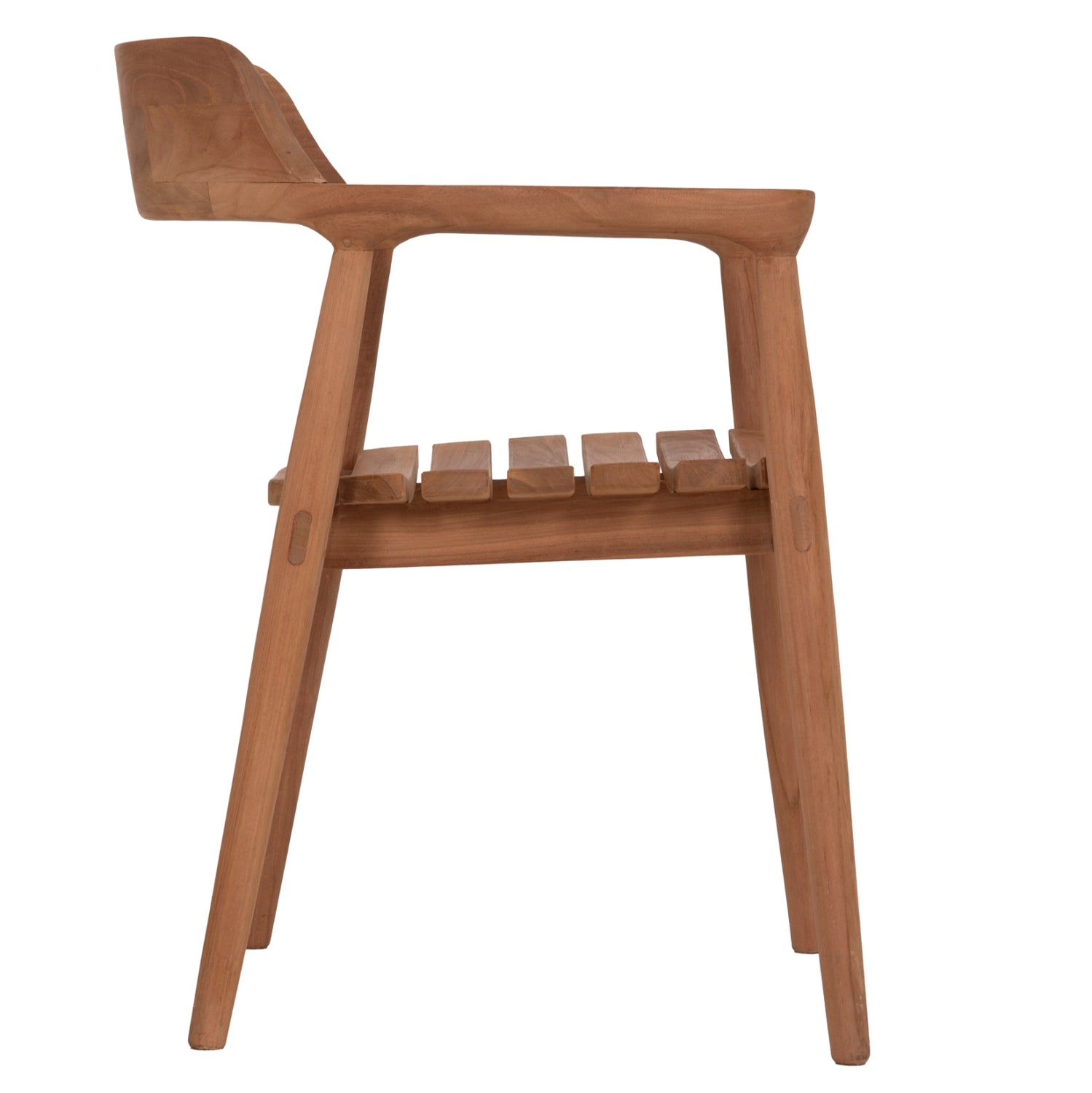 Градински фотьойл FREM от тиково дърво - естествен цвят 59x54.5x76см