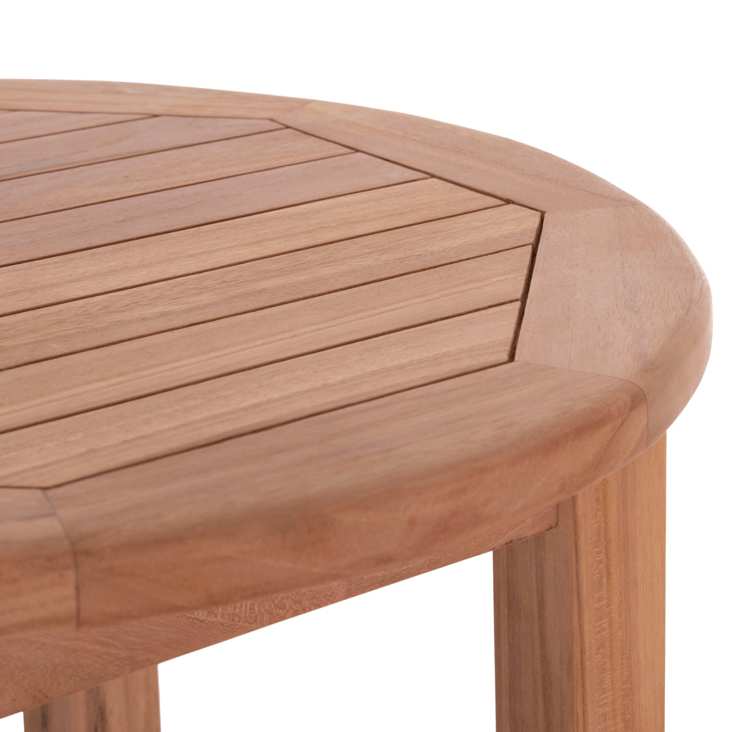 Кръгла бар маса/поставка от тиково дърво Presscot -- натурален φ60x105hcm