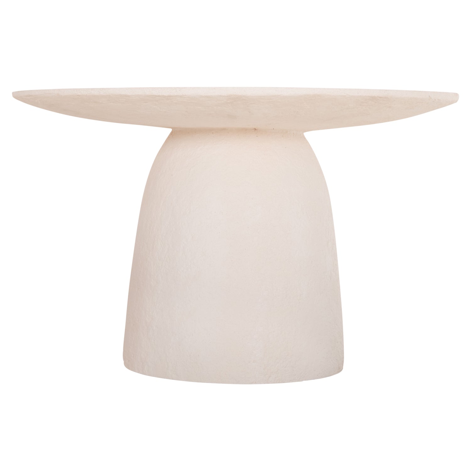 Кръгла трапезна маса SEPPO фибро цимент бяла--φ119.5x75.5см.