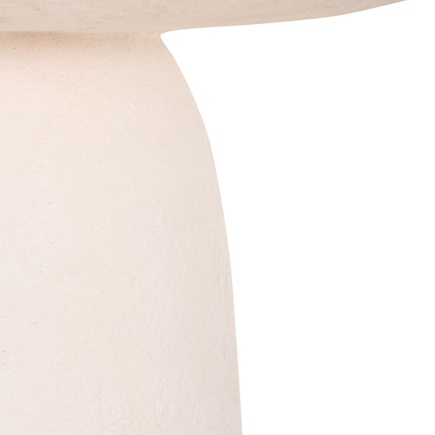 Кръгла трапезна маса SEPPO фибро цимент бяла--φ119.5x75.5см.