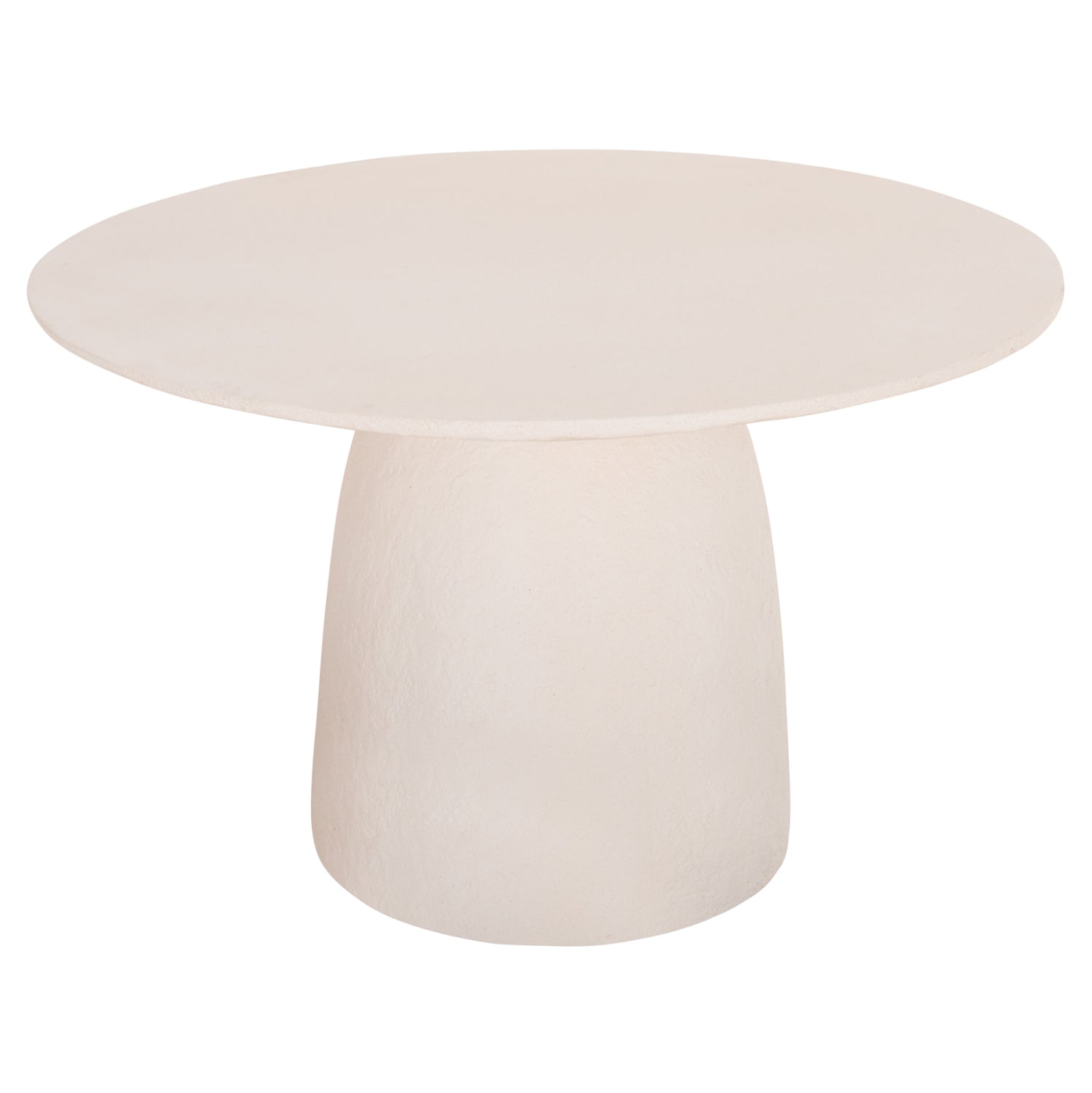 Кръгла трапезна маса SEPPO фибро цимент бяла--φ119.5x75.5см.