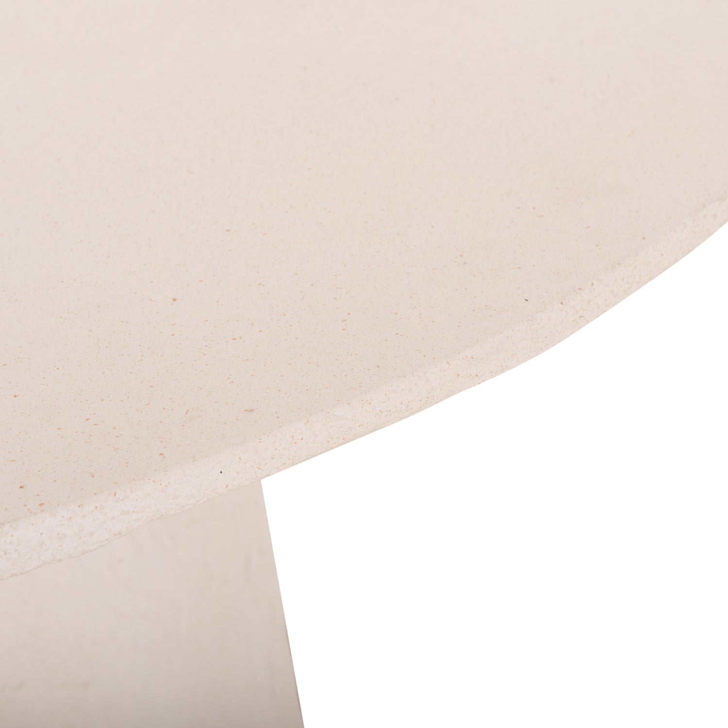 Кръгла трапезна маса SEPPO фибро цимент бяла--φ119.5x75.5см.