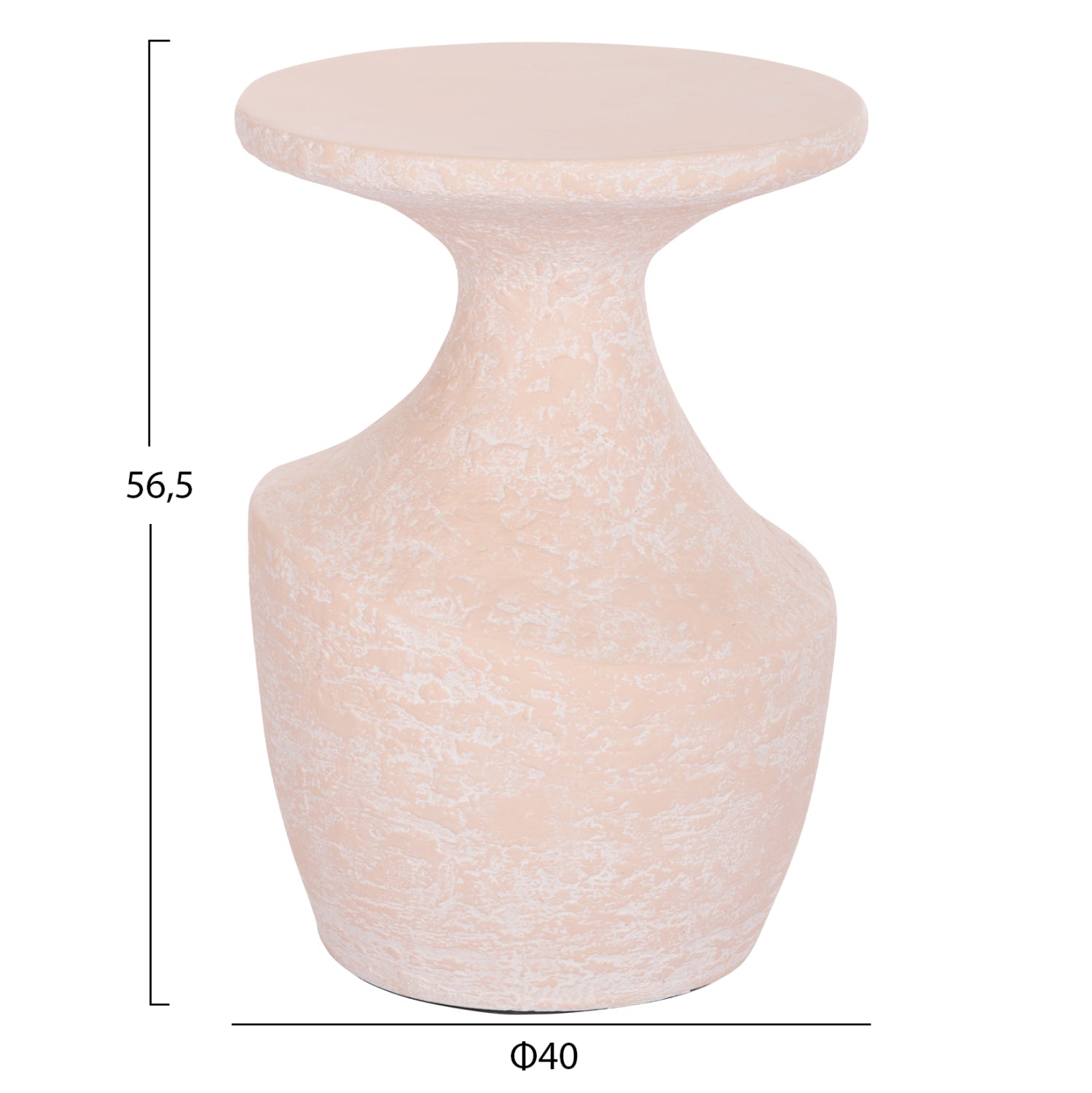 Помощна маса REBON ф40см -цвят праскова