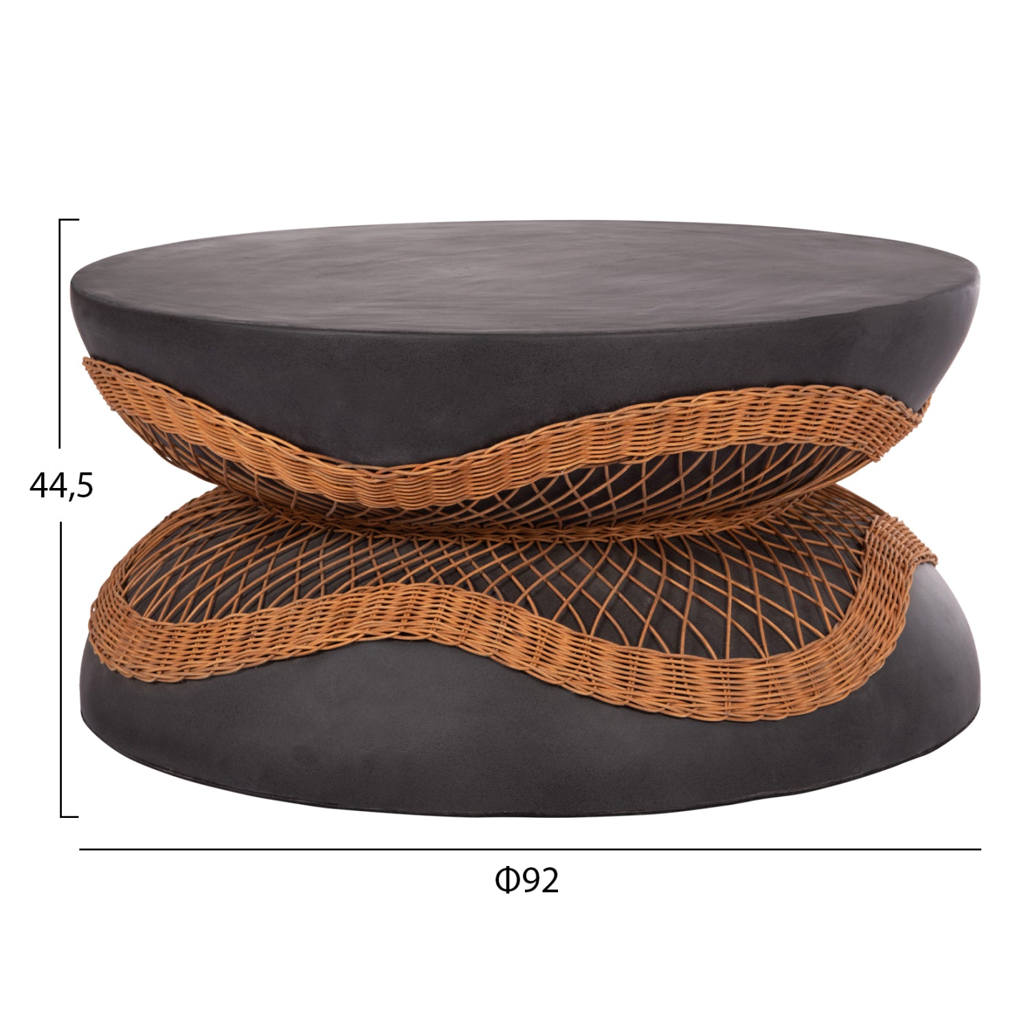 Маса Анна цвят натурал-черен