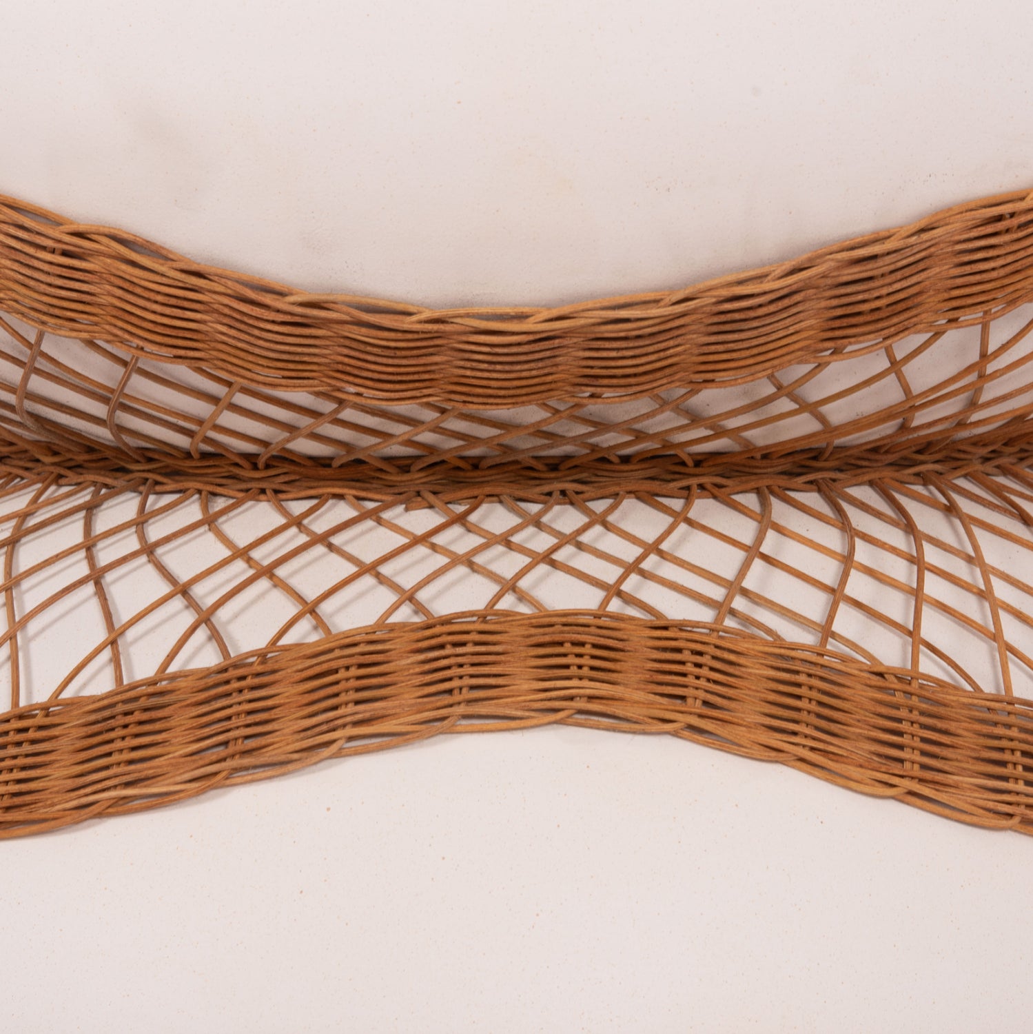 Холна маса Anna фибр цимент бяла-естествен ратан--φ92x44.5hcm