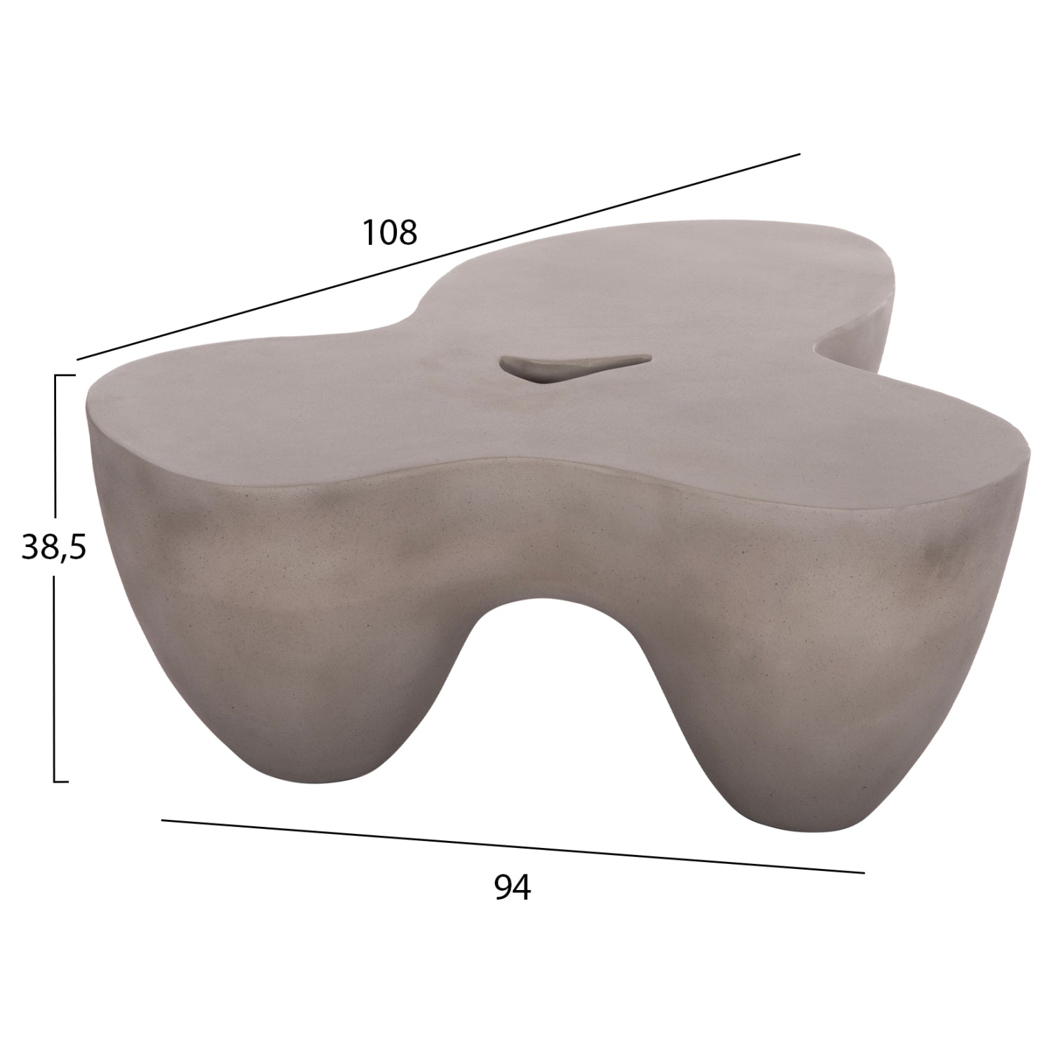 Маса Селин сив цвят 108x94x38,5