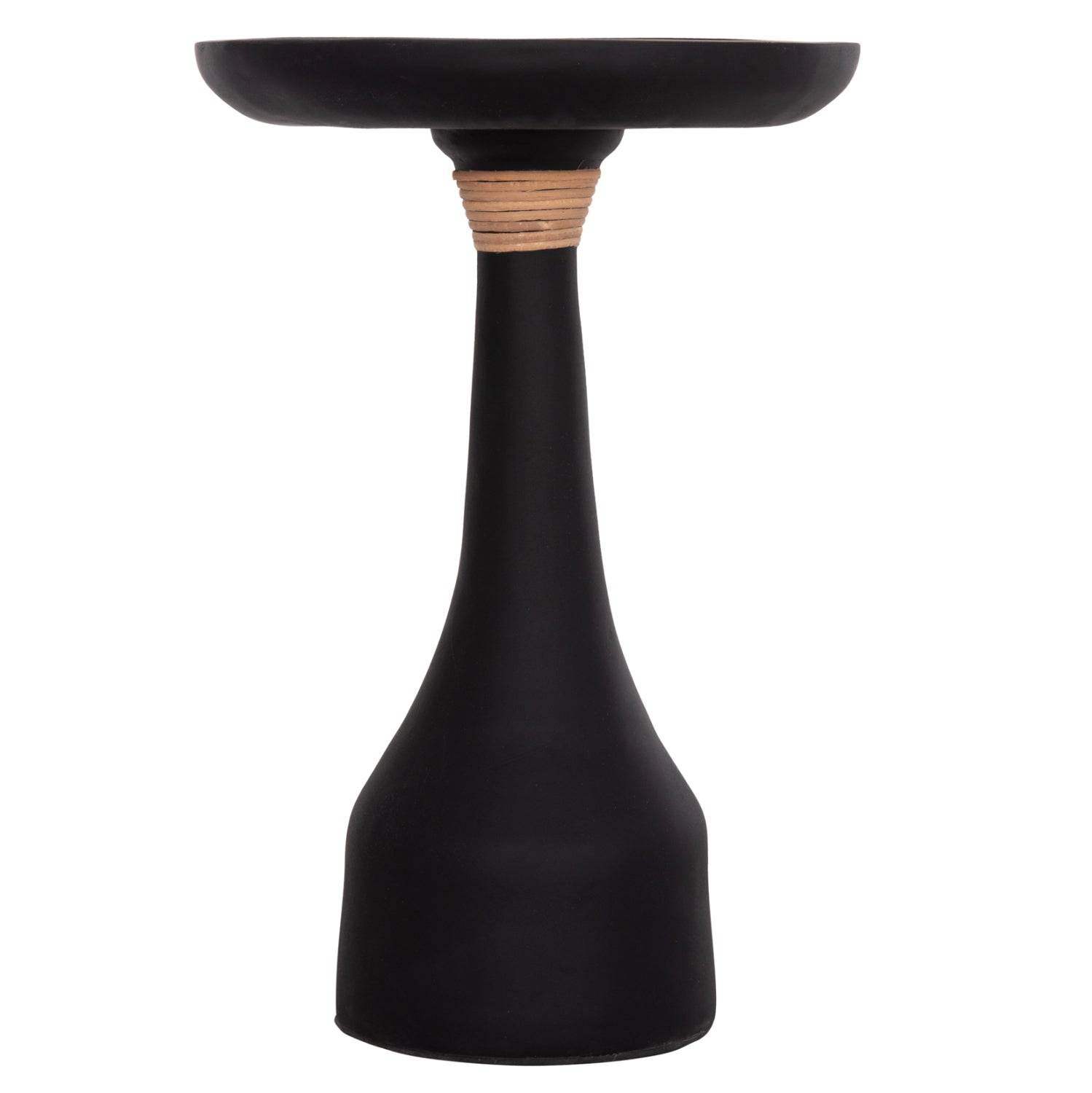 Странична маса за лампа TORG фиброцимент черна φ41x62cm.