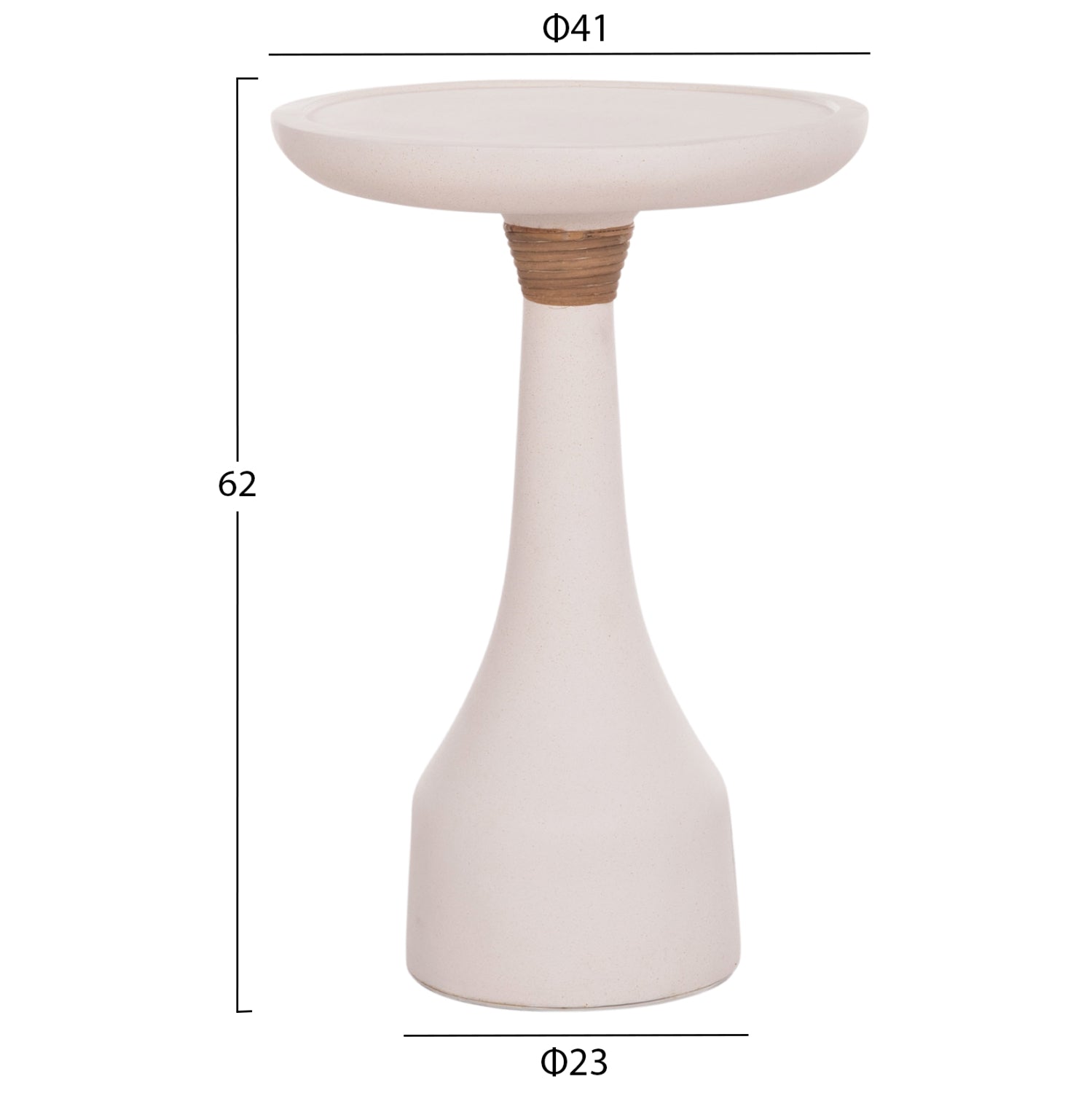 Помощна маса за лампа TORG фибро цимент бял φ41x62КГ.