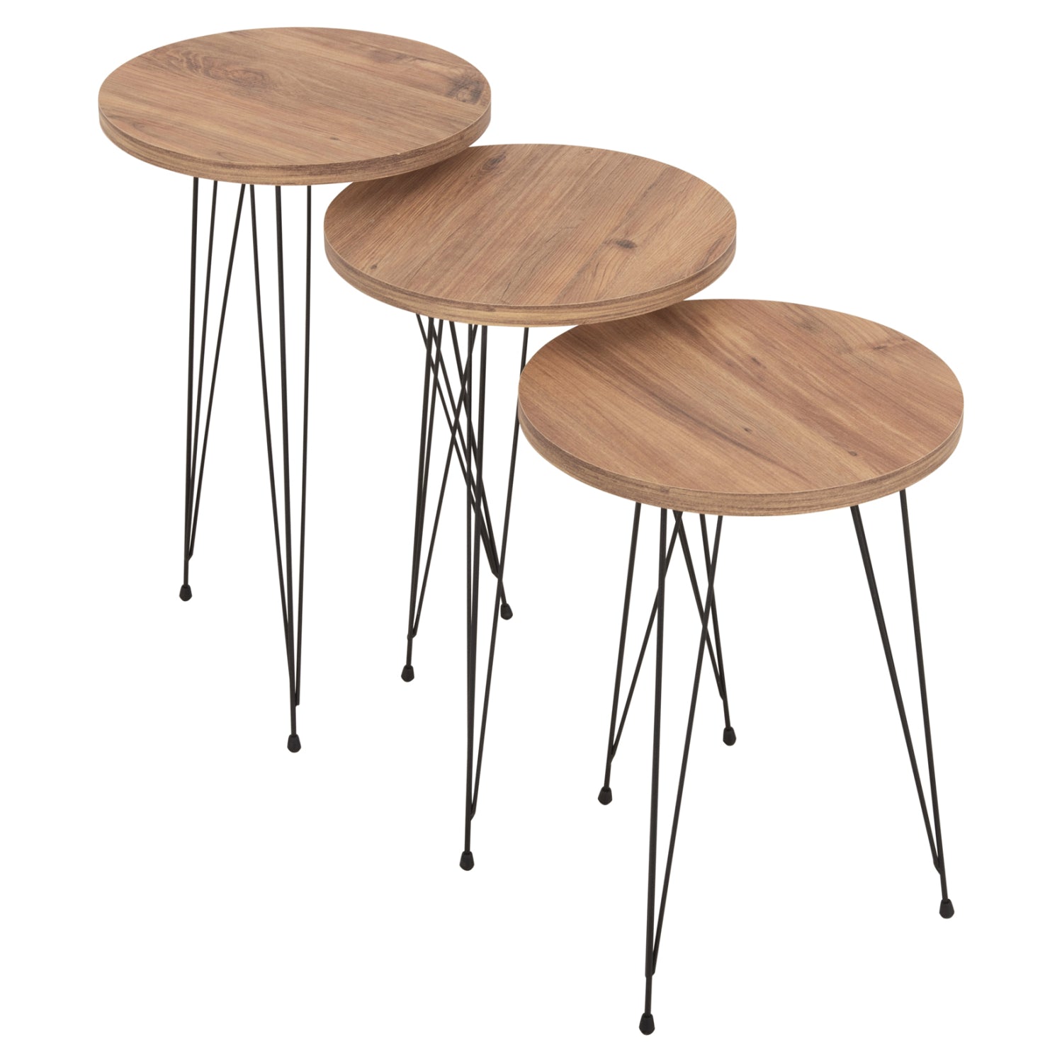 Помощни маси NISSA цвят натурал-черен