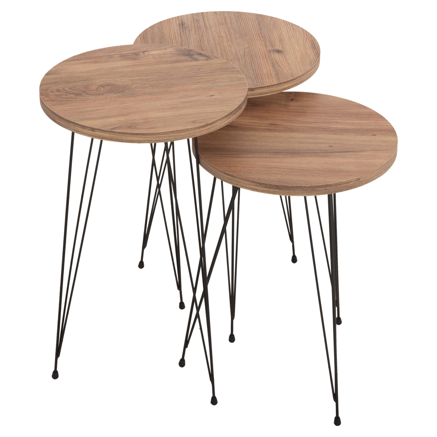 Помощни маси NISSA цвят натурал-черен