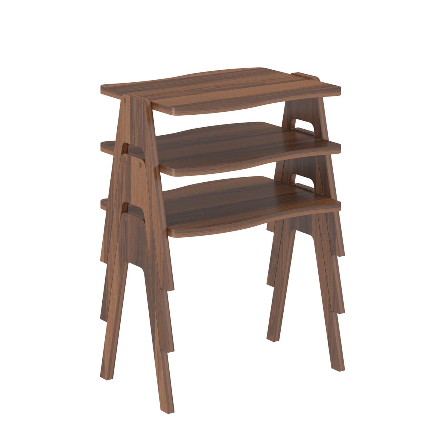 Комплект холни маси 3 бр ESSENT орех цвят 45x35x40см