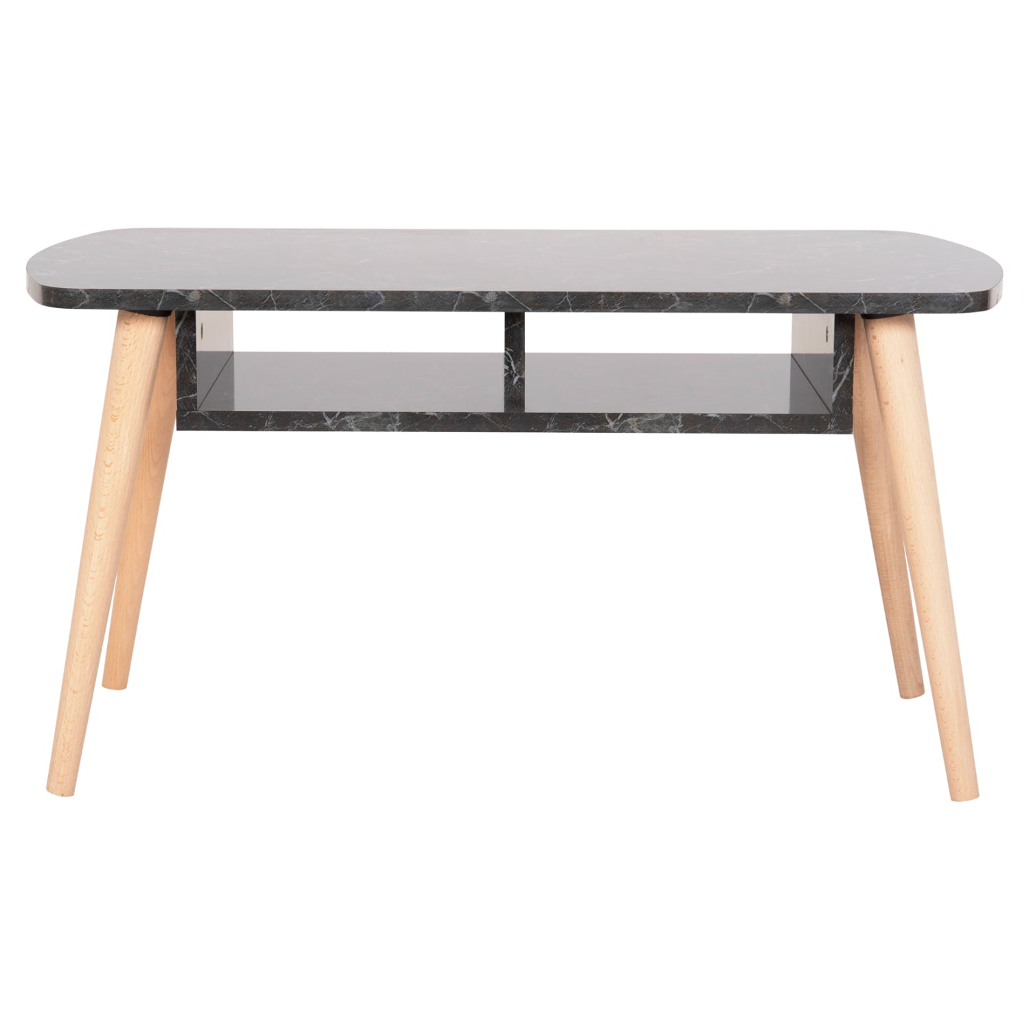 Холна маса IVEN цвят черен-естествен 90x50x47,5см