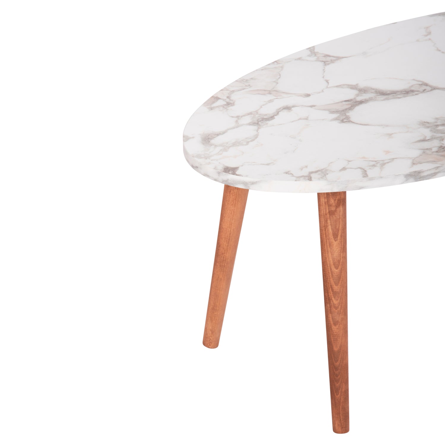 Комплект холни маси 4 бр VITAL бял-орех цвят