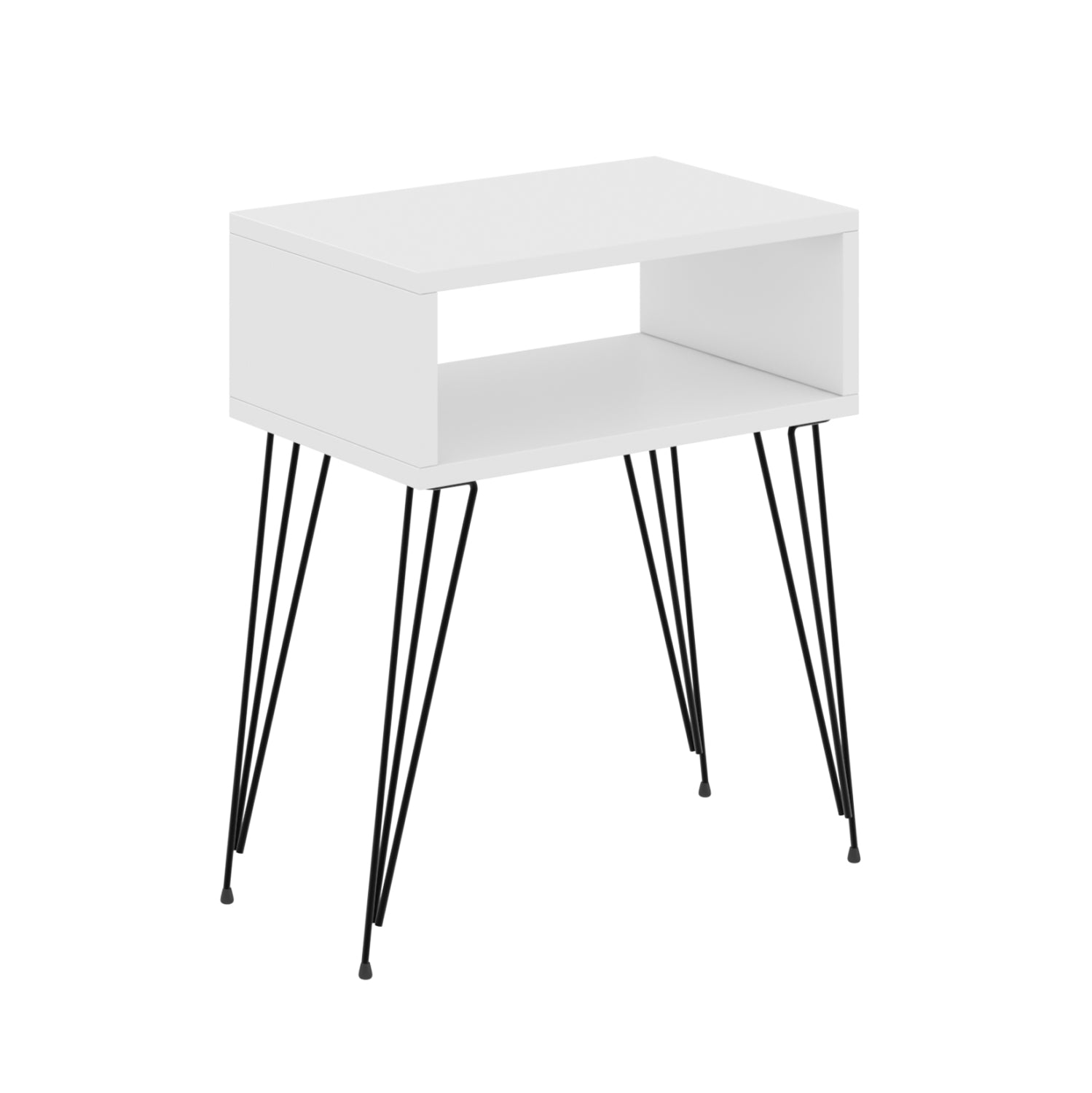 Нощно шкафче TODD  бял цвят  45x30x58см