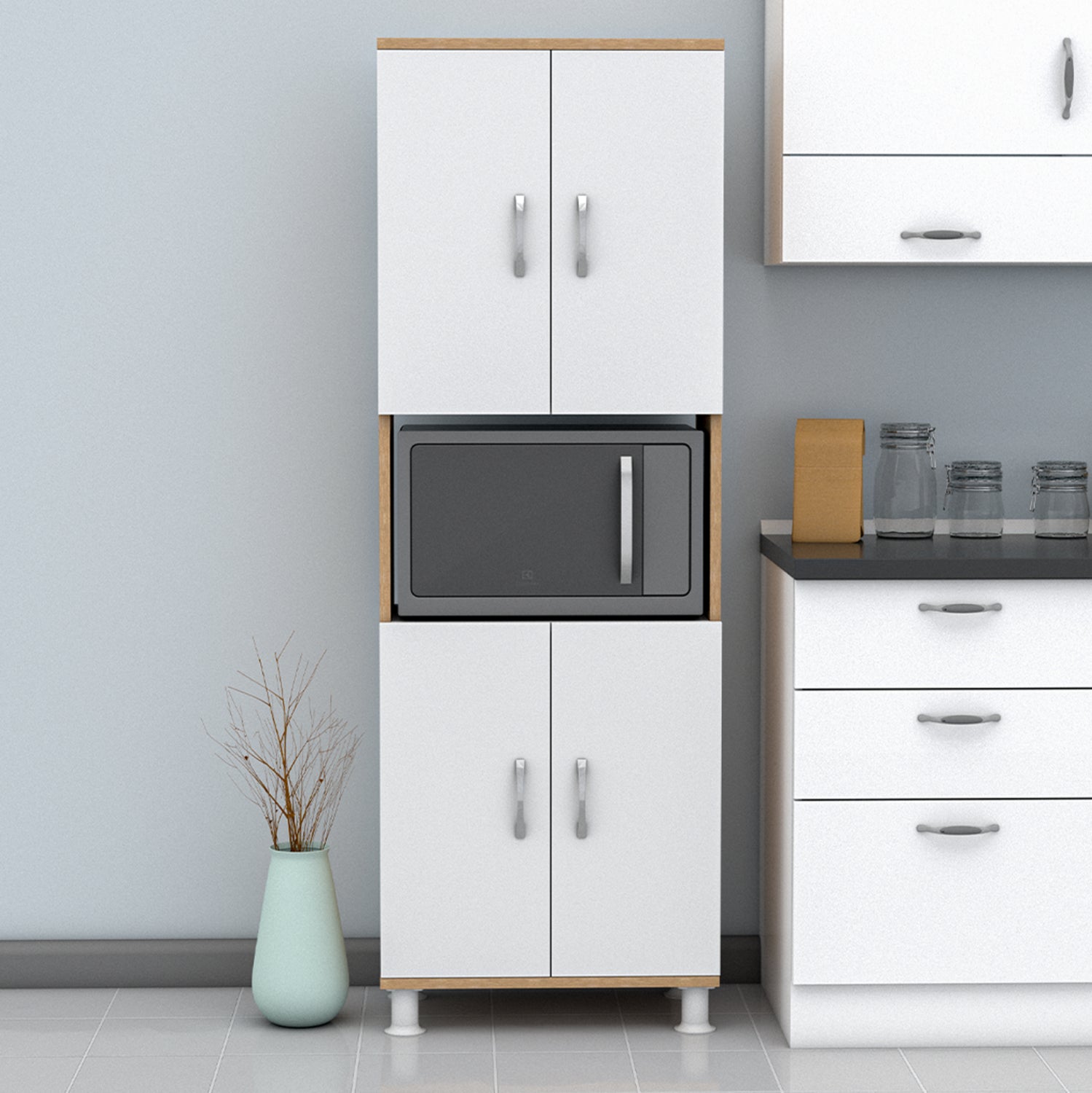 Кухненски мебели/шкафове RAD меламин сонама-бял 56x32x165см