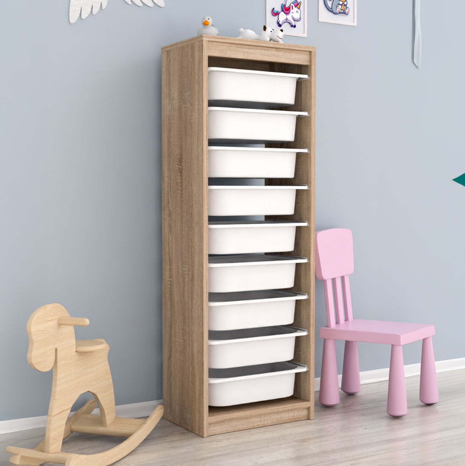 Етажерка SANI  цвят сонама  45,5x29,6x125