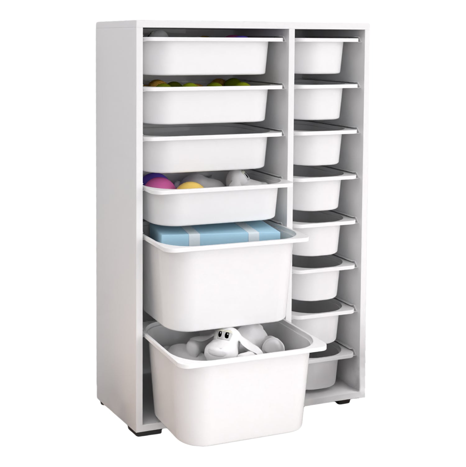 Етажерка SANI бял цвят 69,5x30x109см