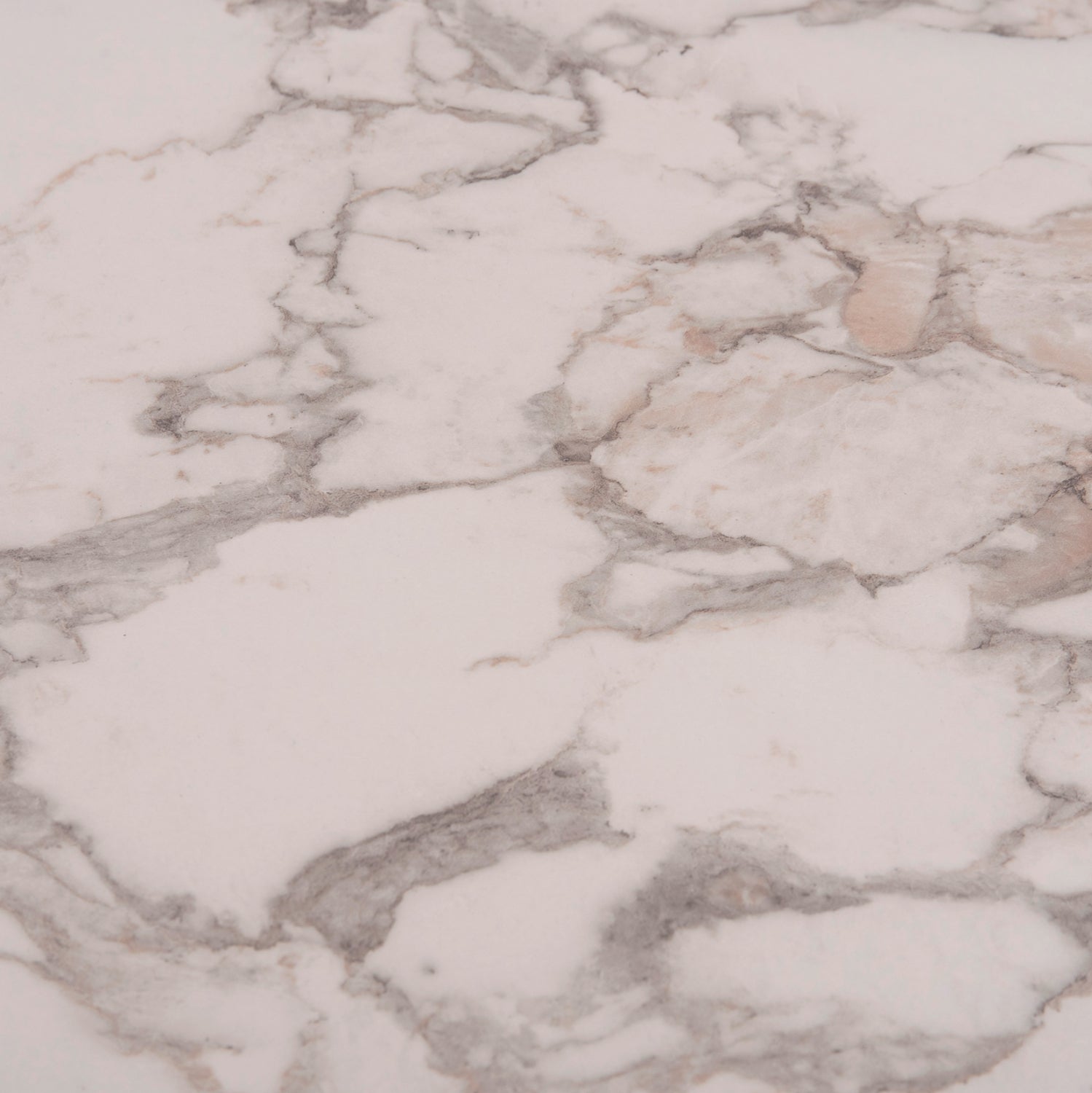 Трапезна маса LANA меламин бял мрамор - черни метални крака 140x70x72см