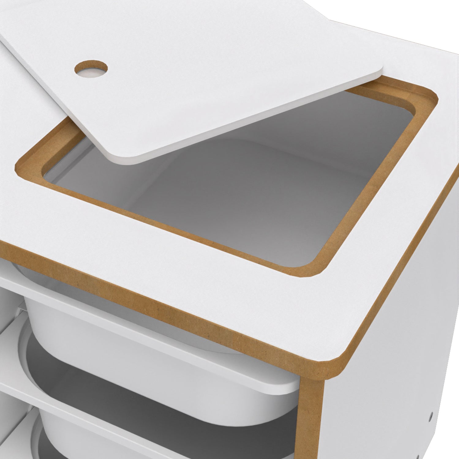 Детски комплект STAK цвят бял-натурал 90x42x50