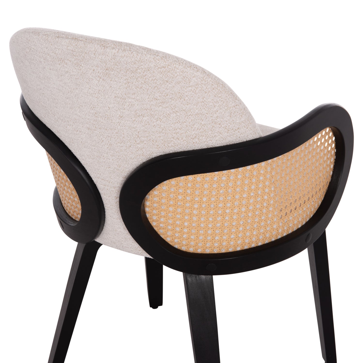 Кресло Becker екрю-черен цвят 54x62x79см