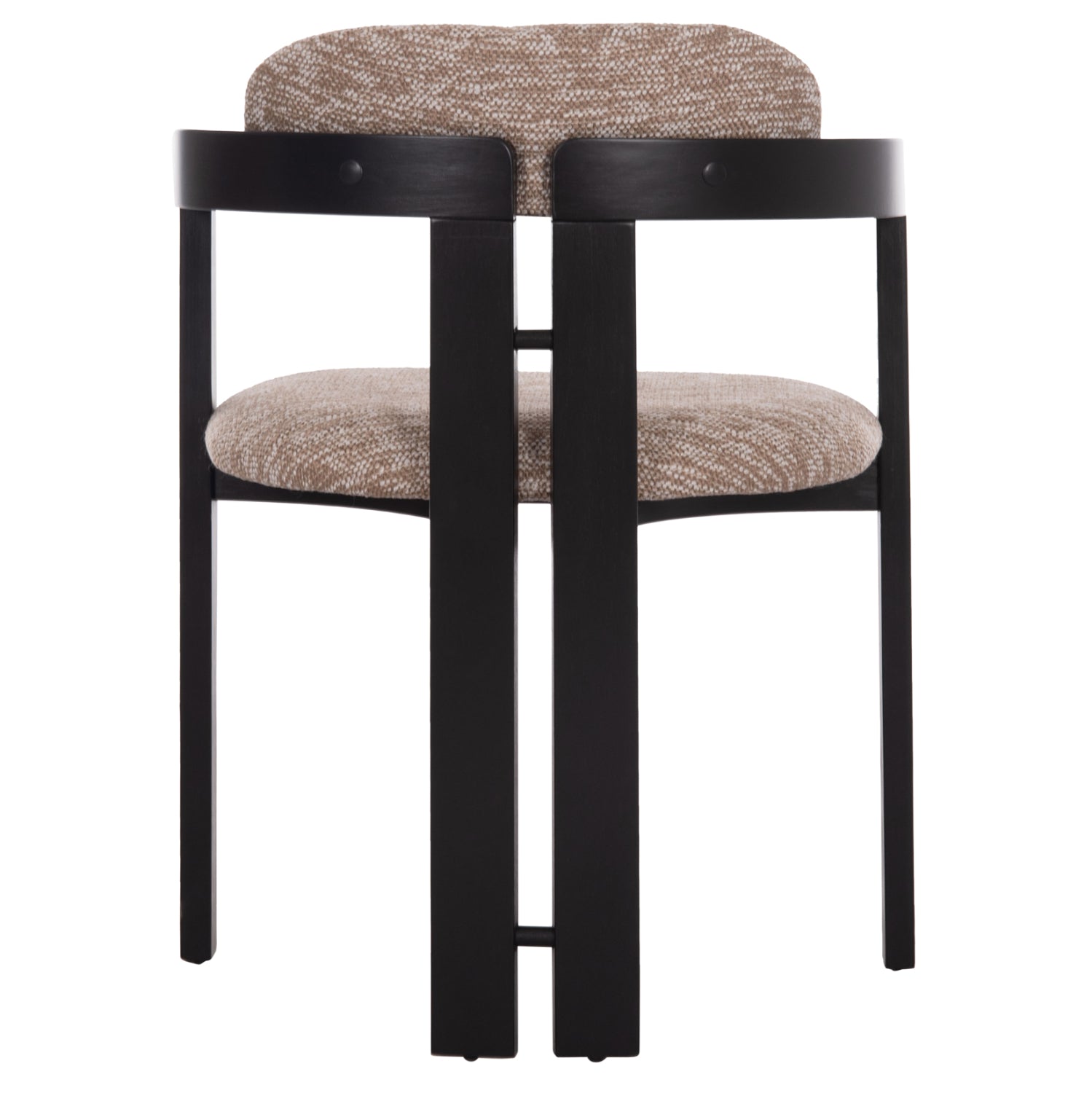 Трапезно кресло Kall кафяв плат--шперплат в черно 56x45x73cm