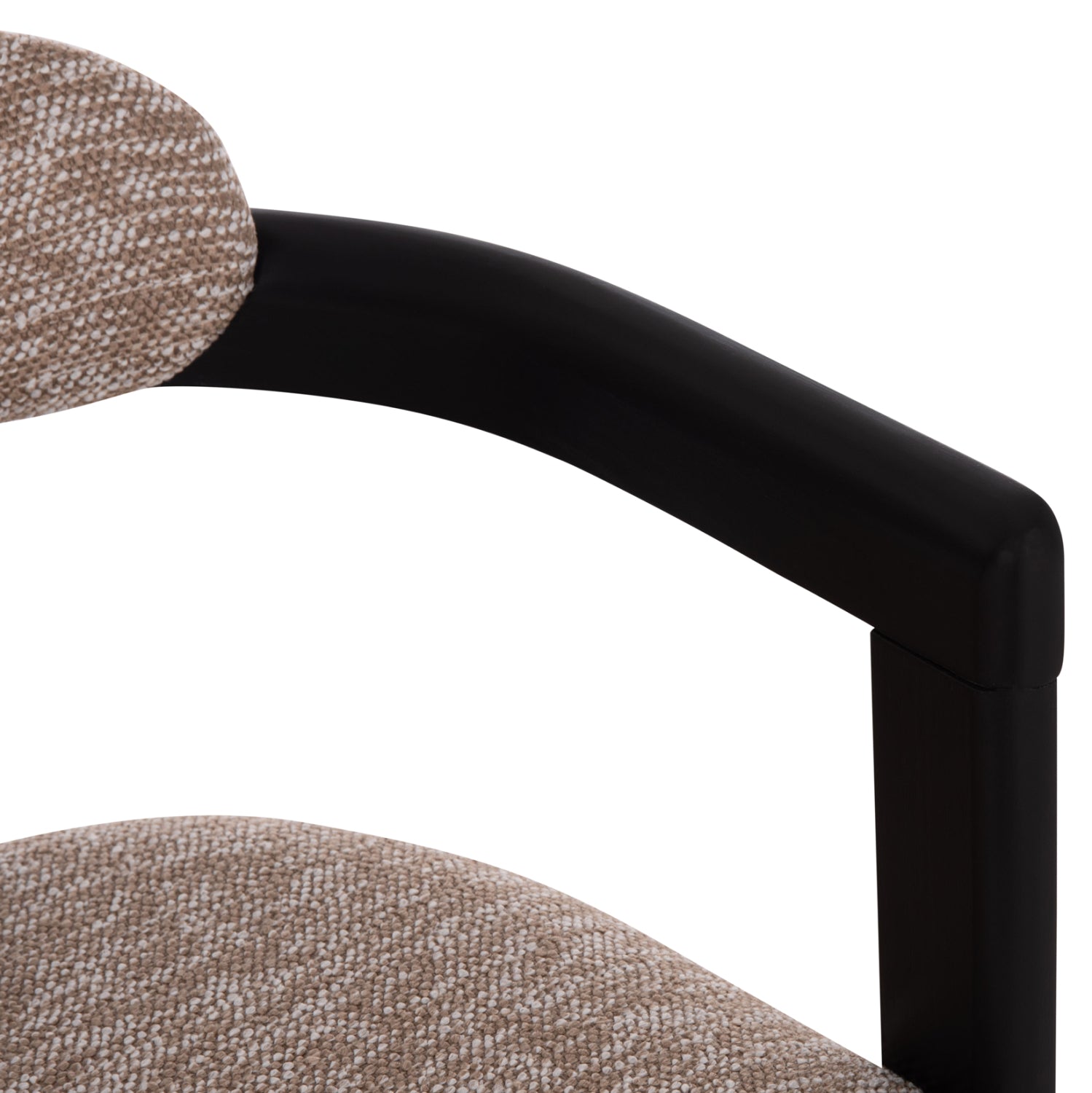 Трапезно кресло Kall кафяв плат--шперплат в черно 56x45x73cm