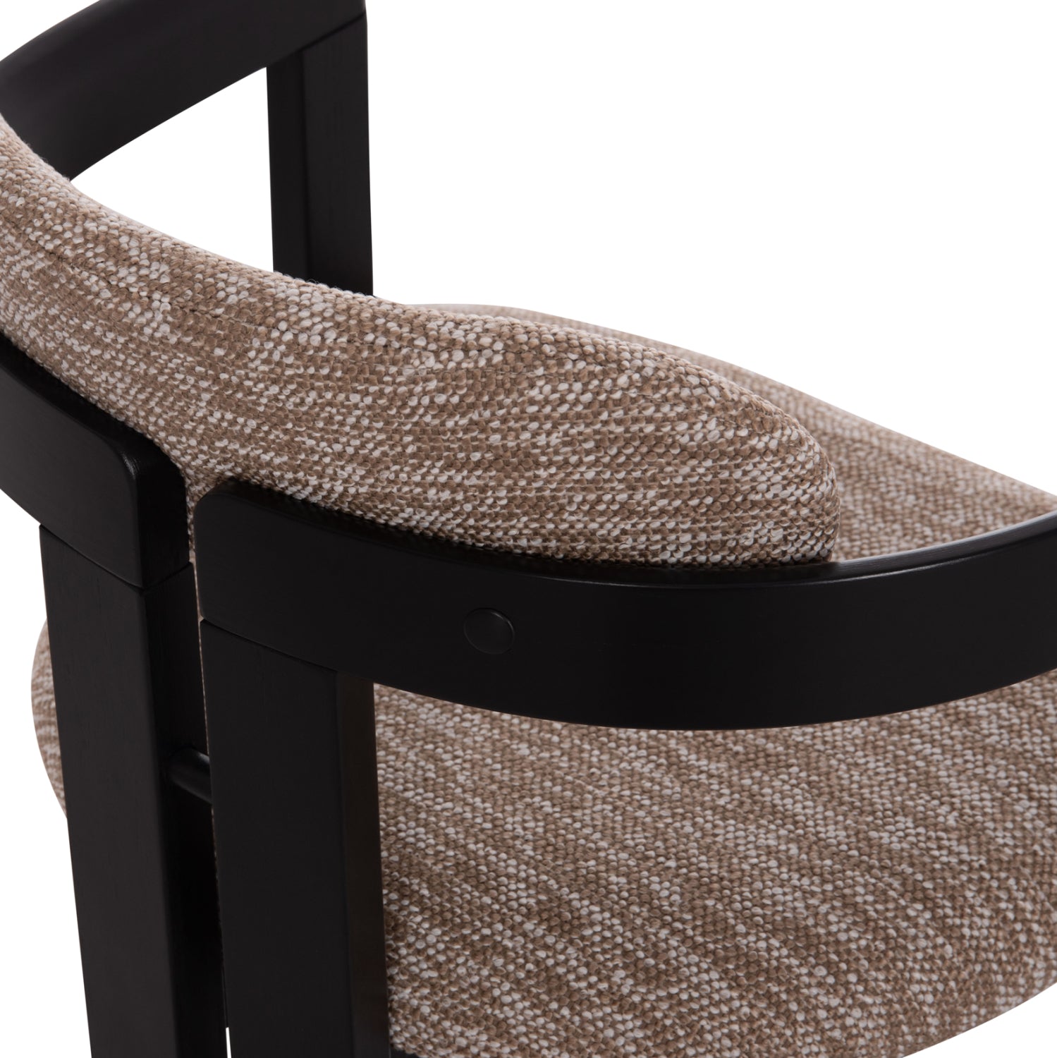Трапезно кресло Kall кафяв плат--шперплат в черно 56x45x73cm