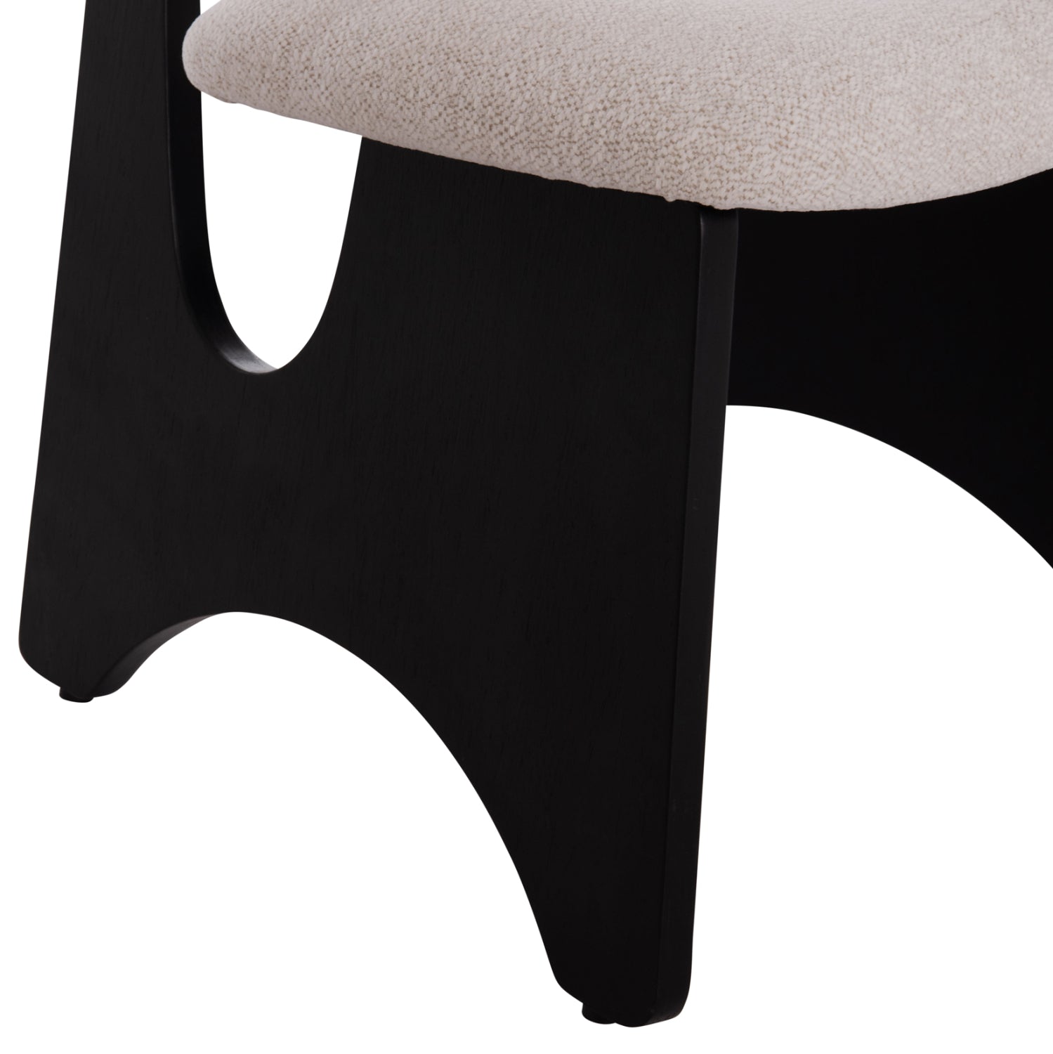 Трапезен стол BELLISI дамаска екрю-цвят черен 53x56x78см