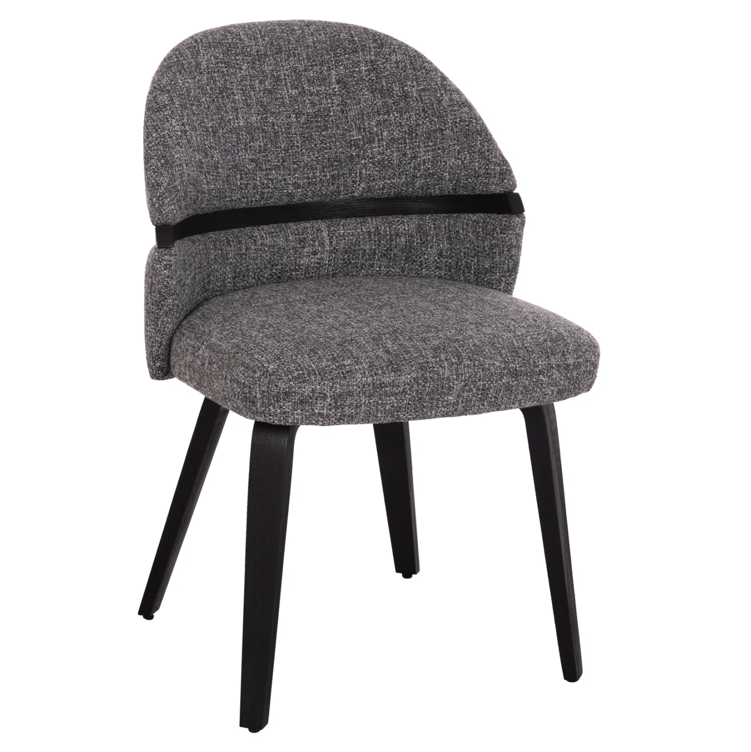 Трапезен стол Dekker черен-сив цвят 50x60x80см