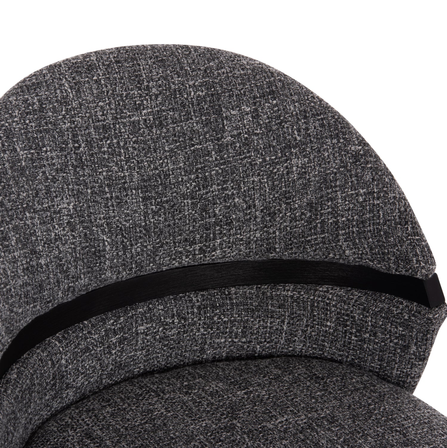 Бар стол Dekker черни крака/сива дамаска 48x54x96см