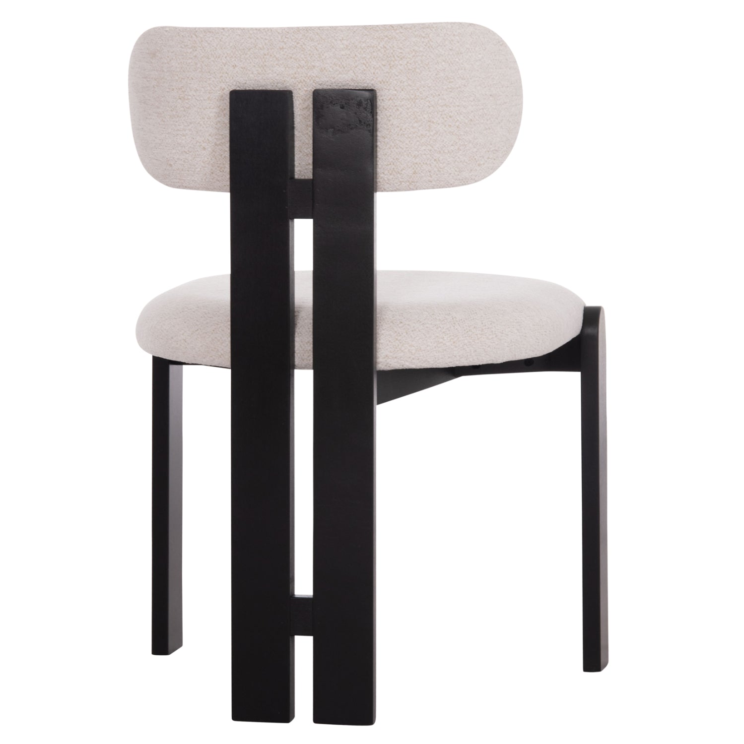 Трапезен стол Кarvo черна дамаска/дървени крака  в черно 57x50x78.5см.