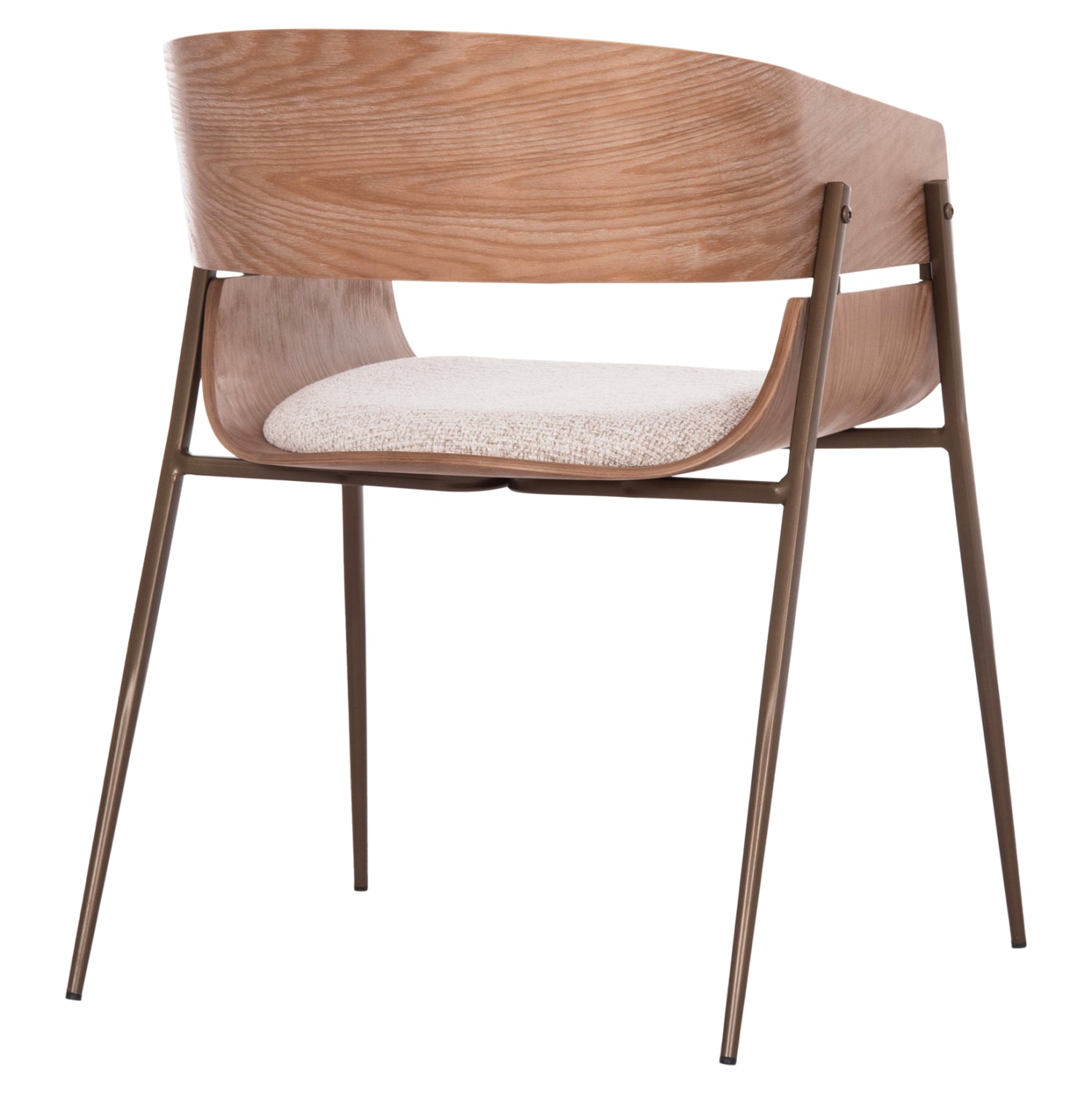 Кресло KRILL кафяв-бял-меден цвят 55,5x55x72см.