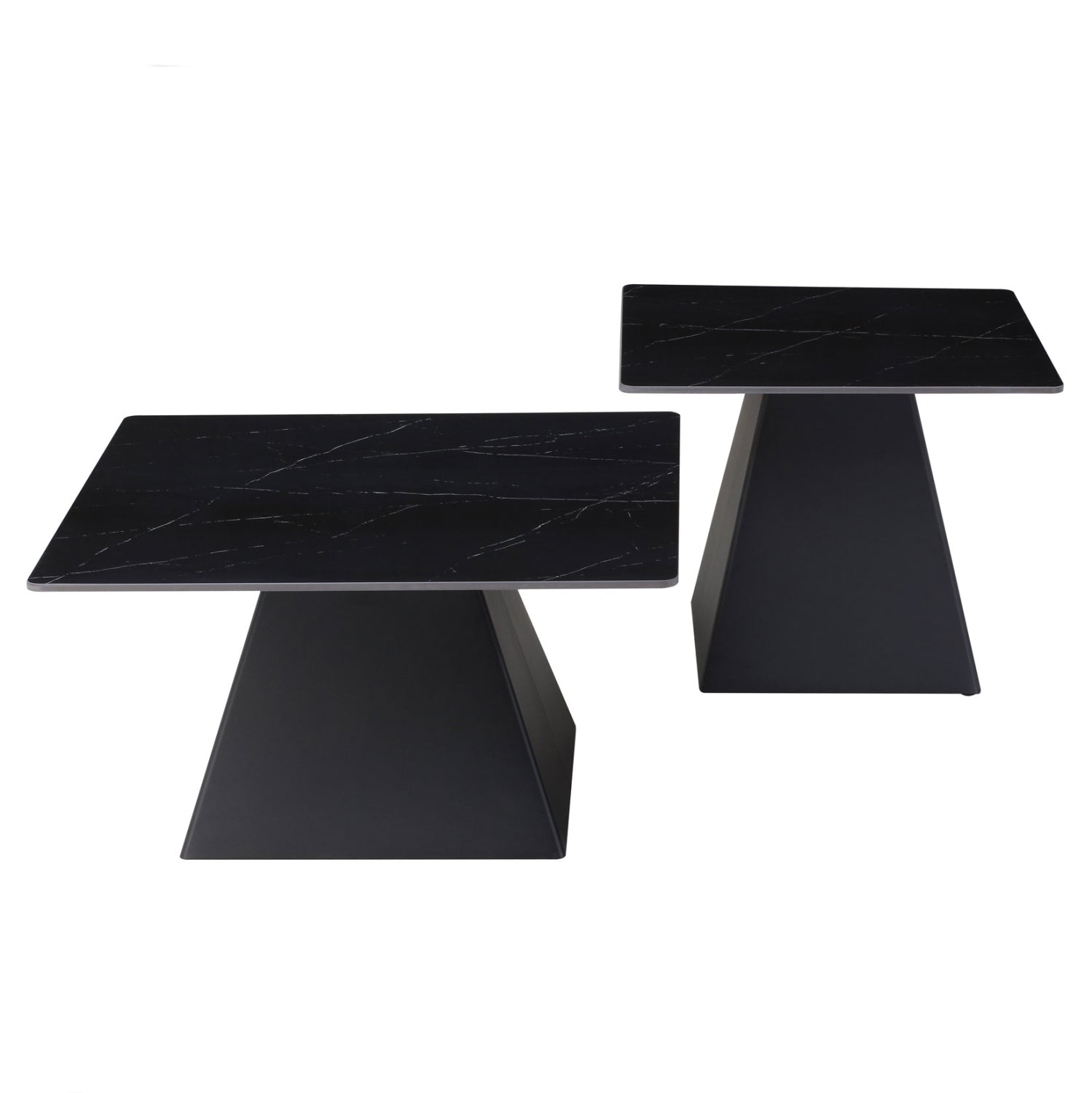 Комплект холни маси 2 бр QUBER черен цвят