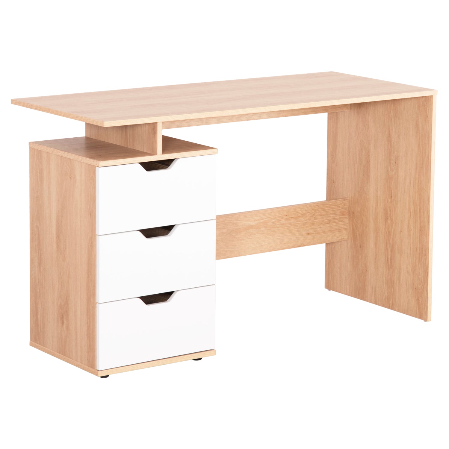 Бюро с чекмеджета Colt меламин в бяло-sonama 120x53x75см