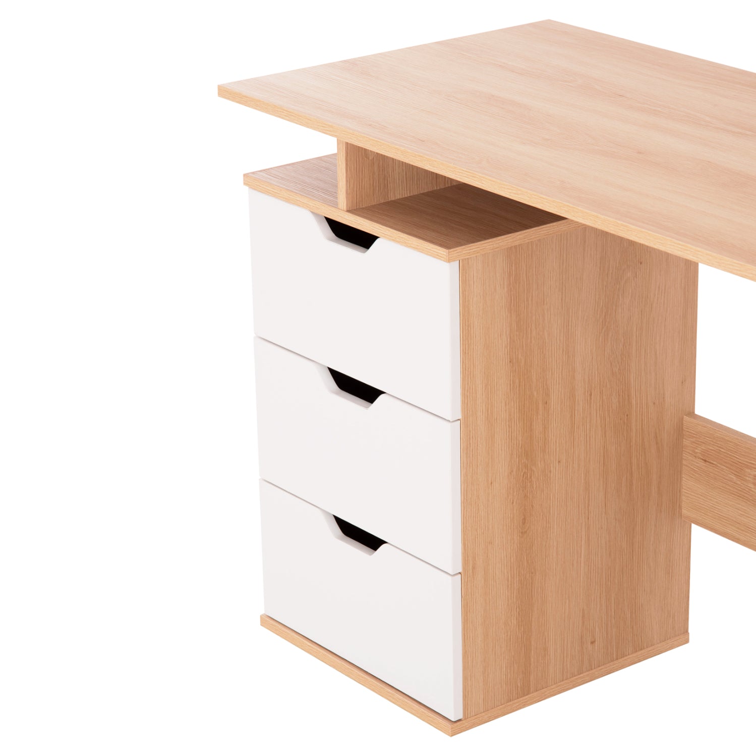 Бюро с чекмеджета Colt меламин в бяло-sonama 120x53x75см