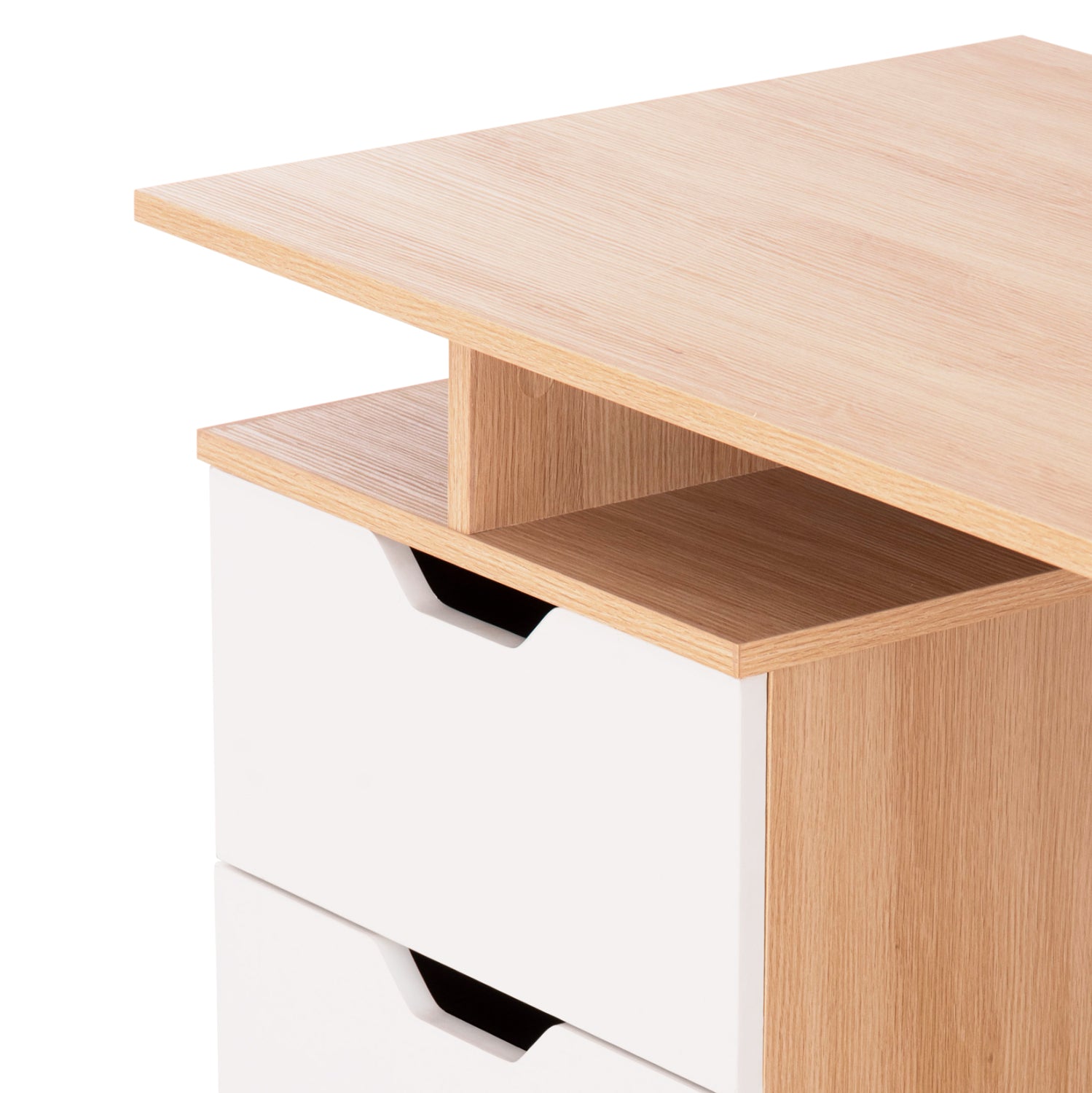 Бюро с чекмеджета colt меламин в бяло-sonama 120x53x75см