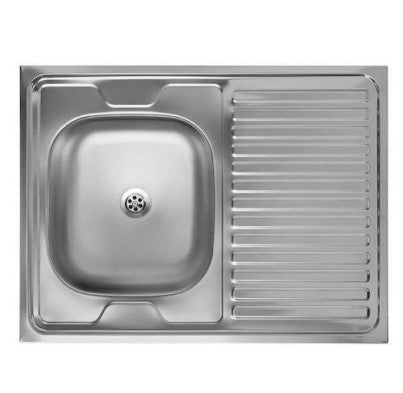 Кухненска мивка неръждаема сребърен инокс 80x60x16.5