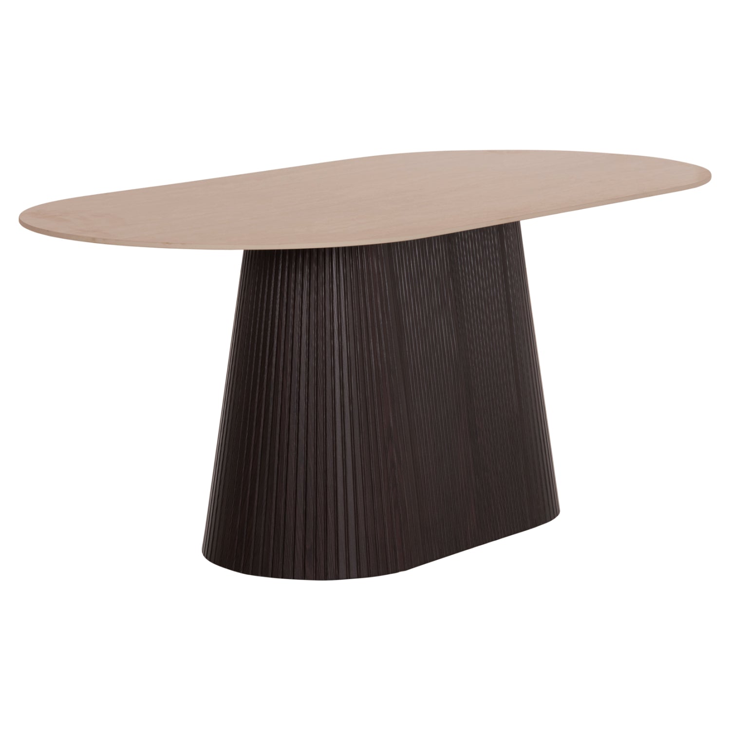 Трапезна овална маса CATER 180x90см - Керамичен плот вид травертин