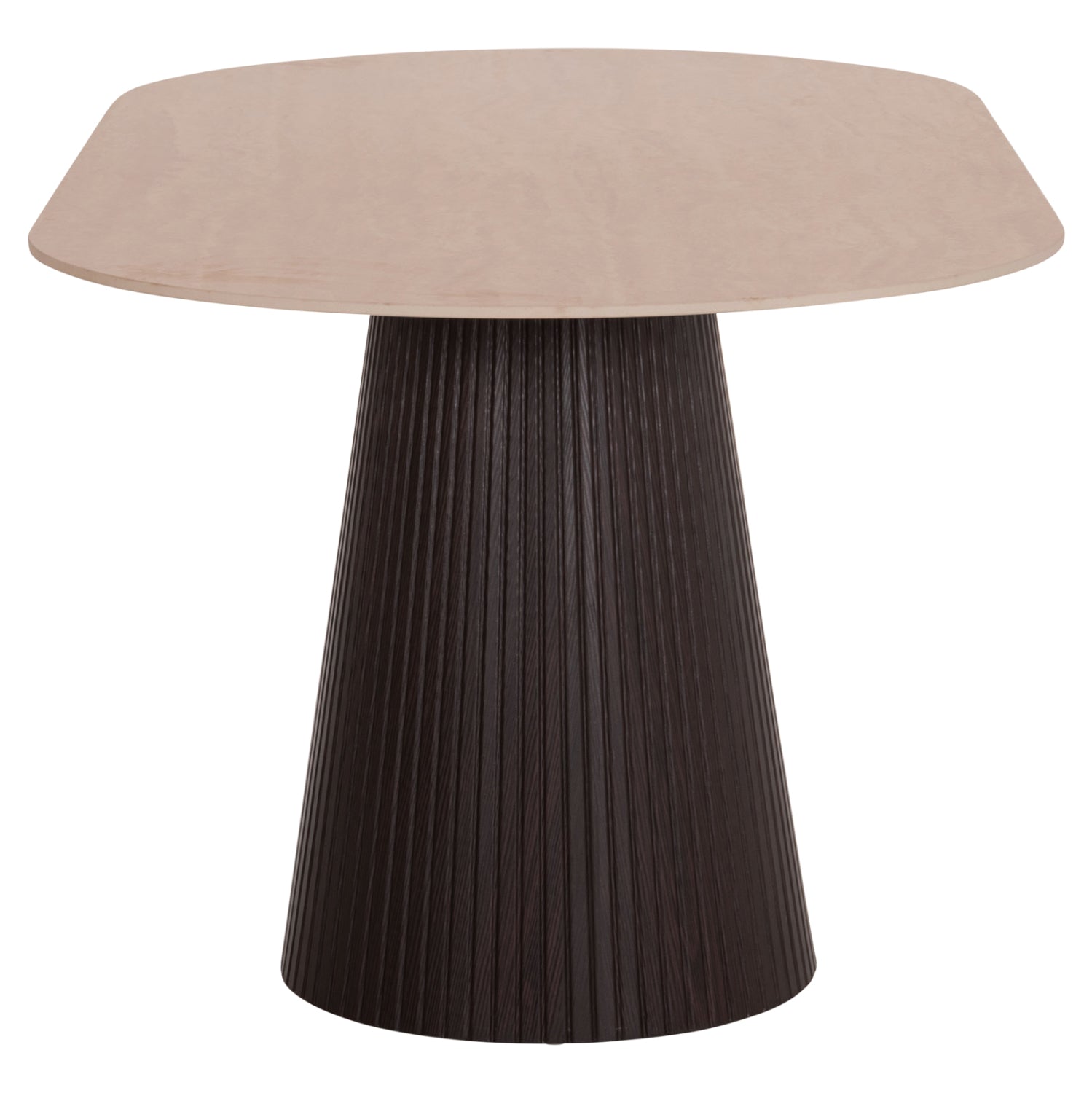 Трапезна овална маса CATER 180x90см - Керамичен плот вид травертин