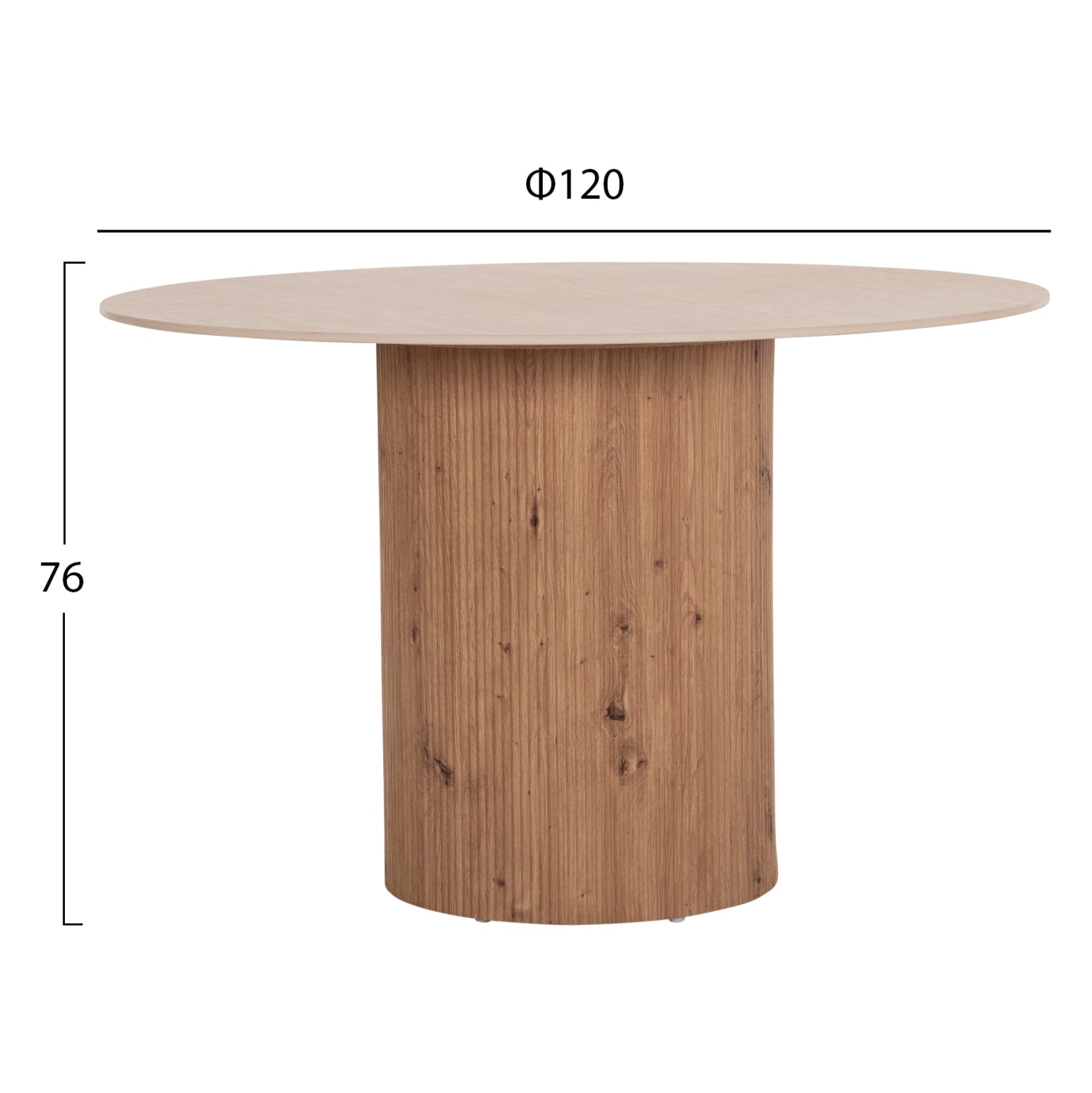 Трапезна маса TWIL керамичен плот вид на травертин-основа мдф Ф126x77см