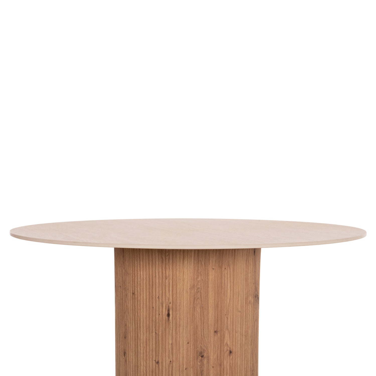 Трапезна маса TWIL керамичен плот вид на травертин-основа мдф φ126x77h